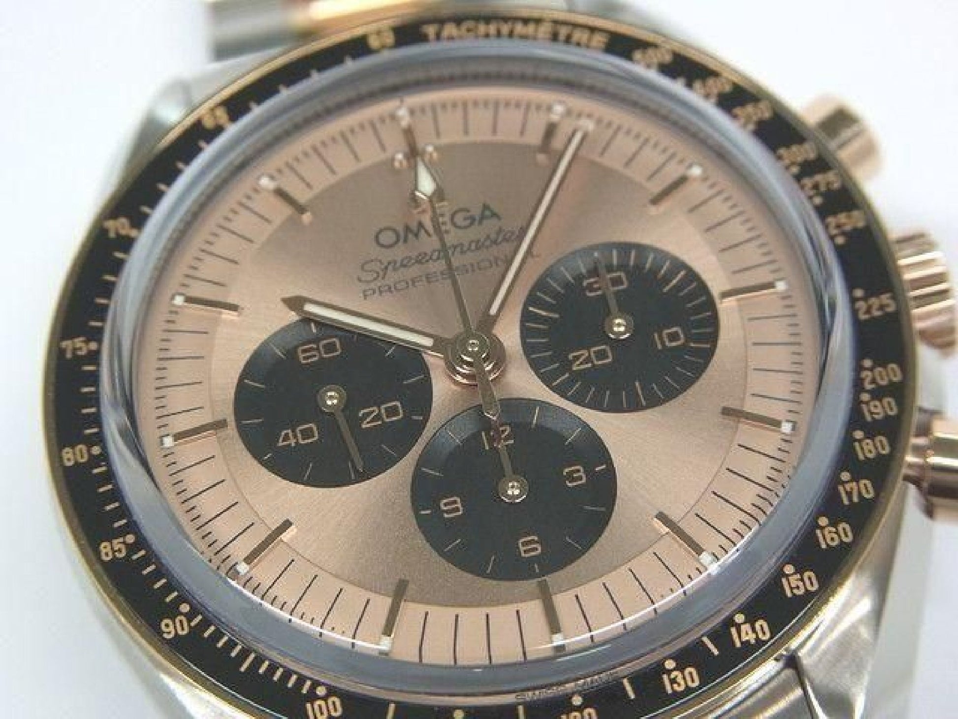 OMEGA Speedmaster moon watch Professional SS x Sedna gold Bracelet & rubber Mens 191397651 hannari-shop