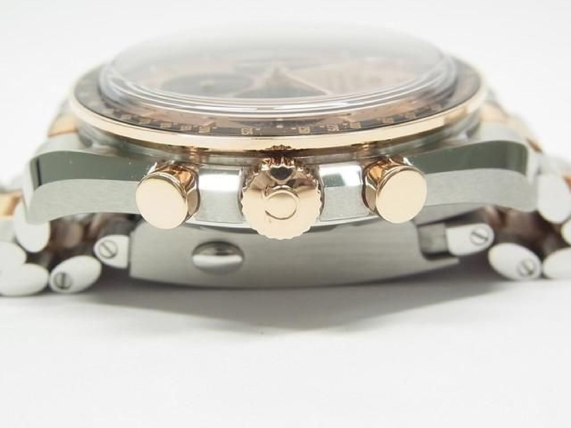 OMEGA Speedmaster moon watch Professional SS x Sedna gold Bracelet & rubber Mens 191397651 hannari-shop