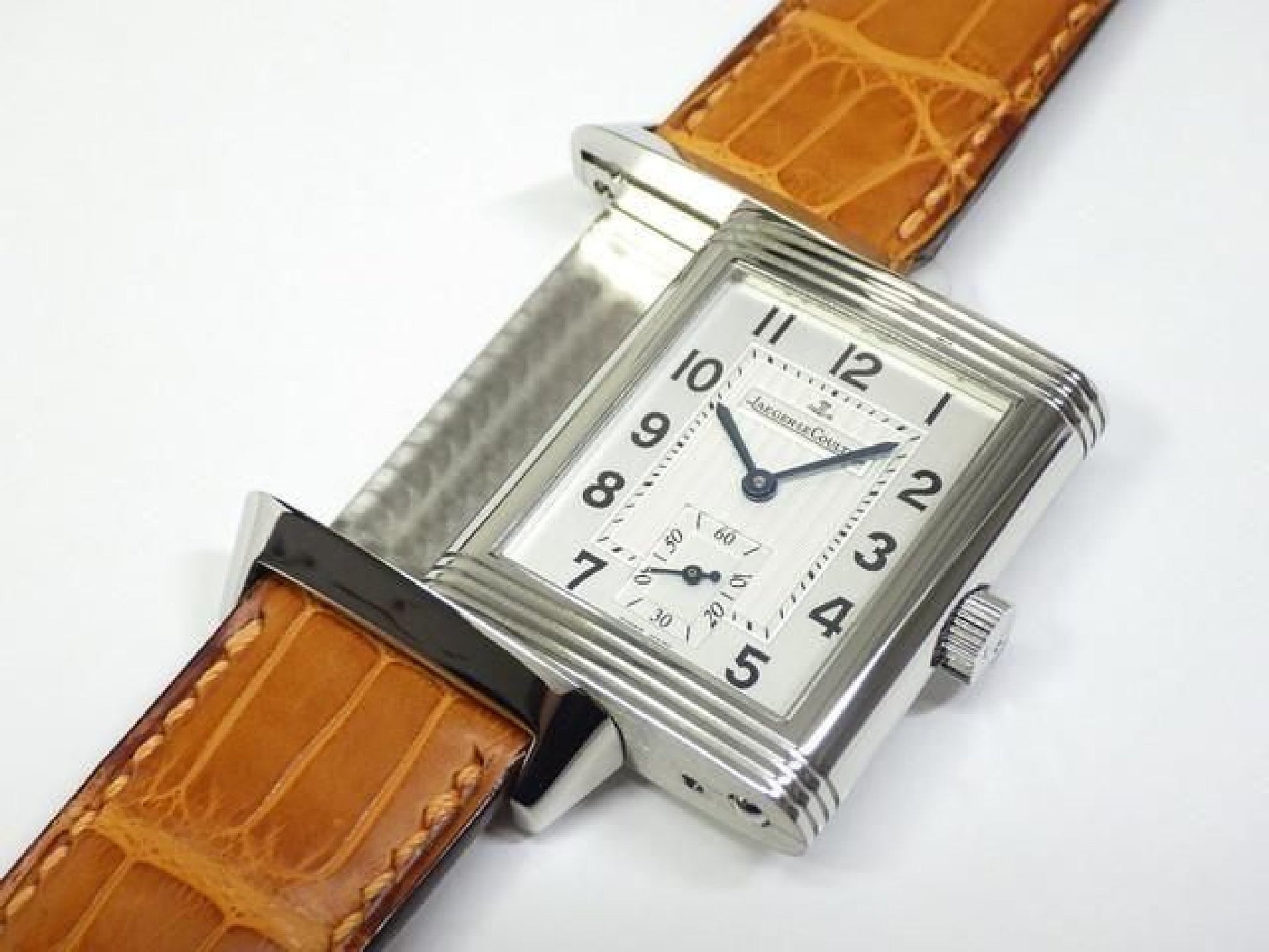 JAEGER LECOULTRE large Reverso silver Ref.Q2708410 Genuine goods Mens 191479534 hannari-shop