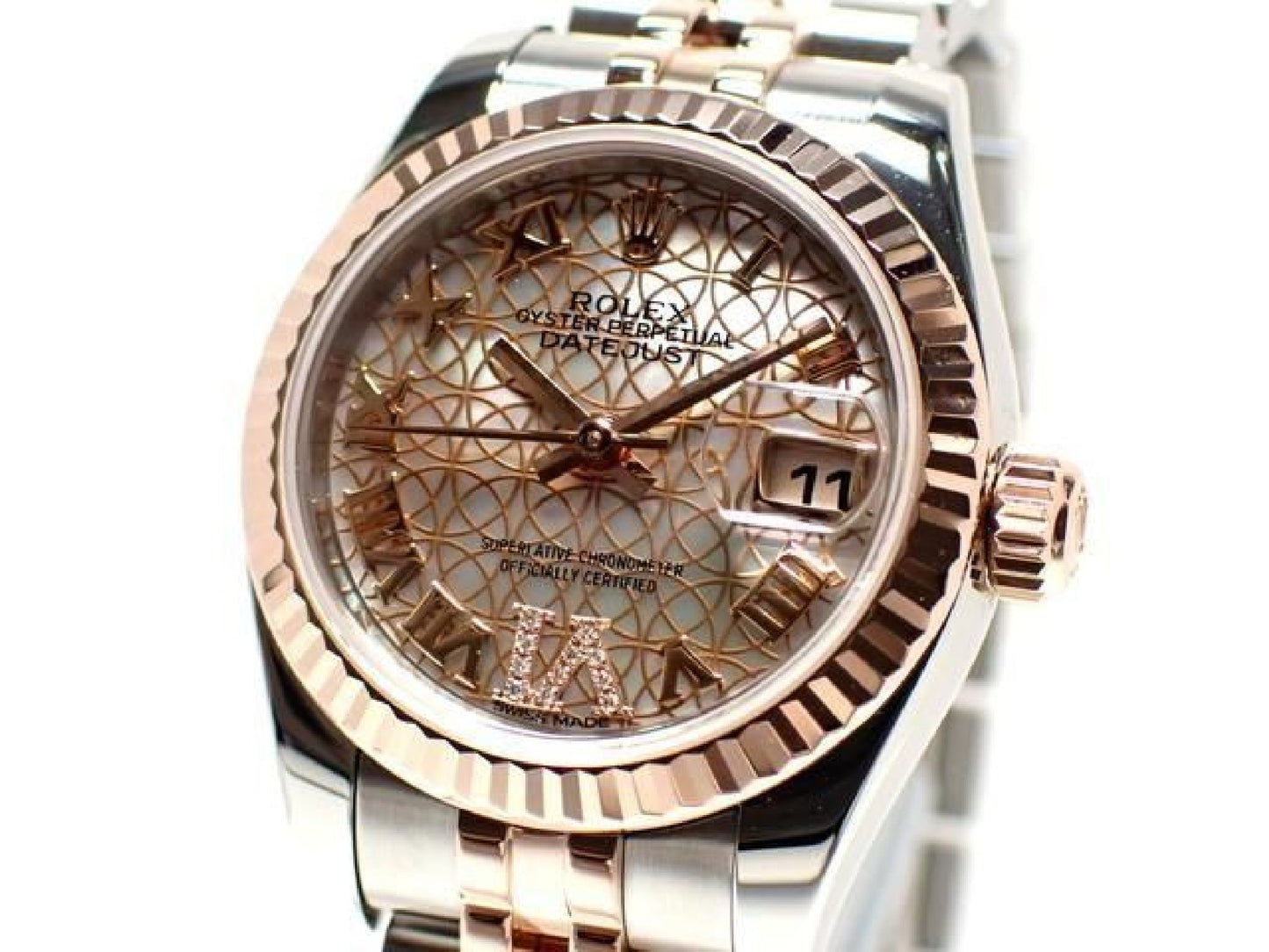 ROLEX Datejust circle Flower VI diamond PG combination 179171NR '18 Mens 191598911 hannari-shop