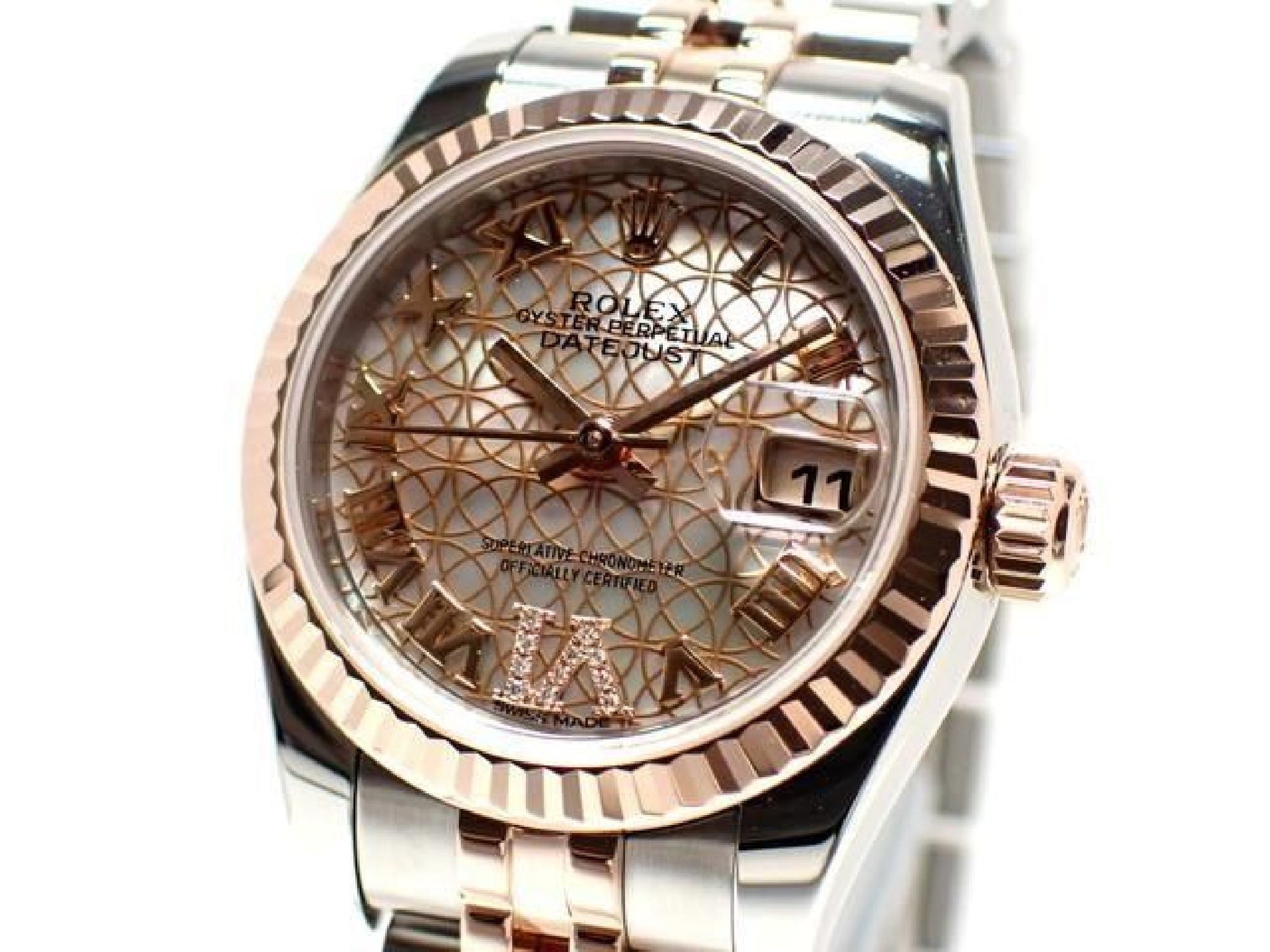 ROLEX Datejust circle Flower VI diamond PG combination 179171NR '18 Mens 191598911 hannari-shop