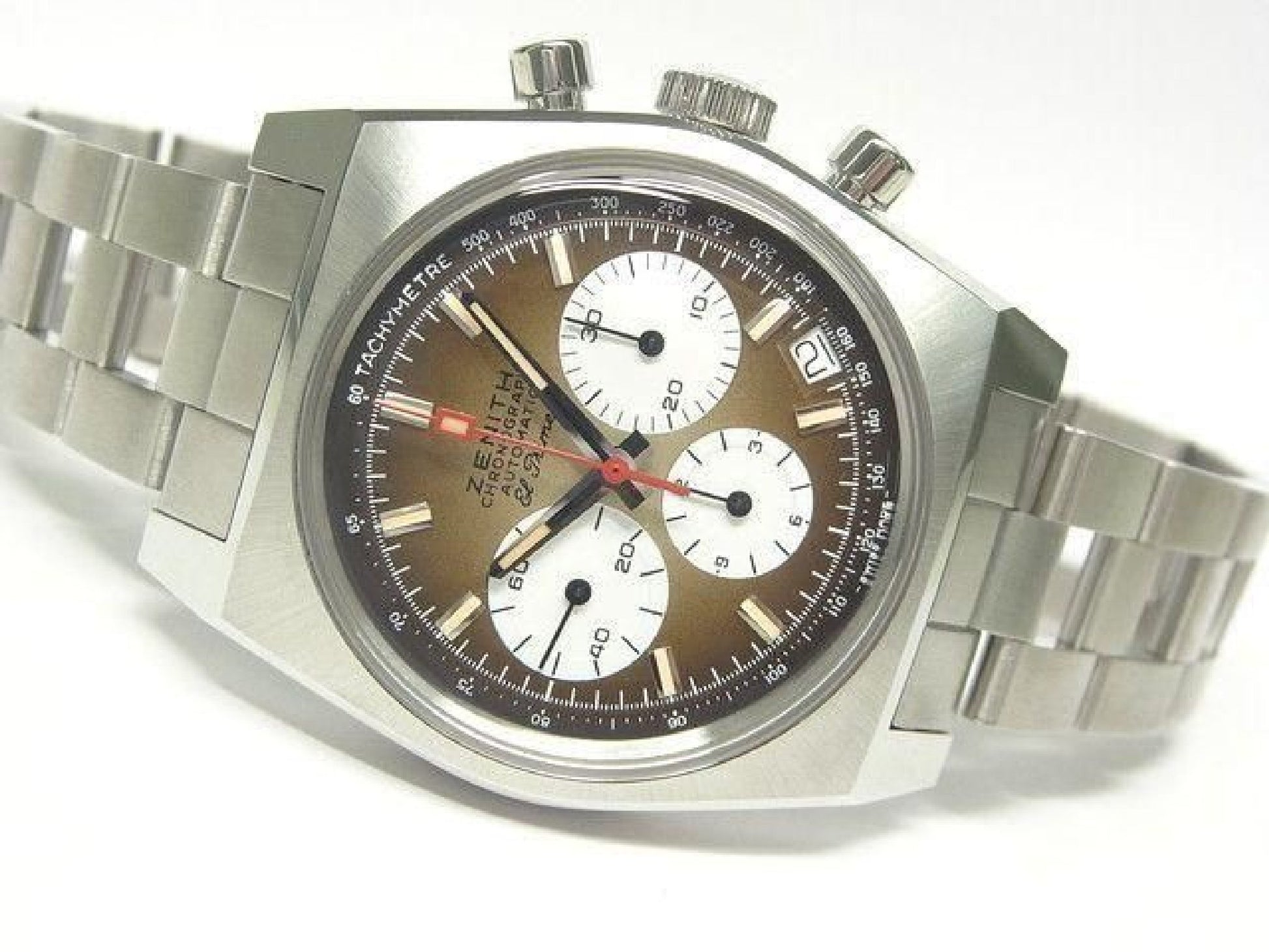 ZENITH Chrono Master Revival El Primero A385 Gradation brown Genuine goods Mens 191604864 hannari-shop