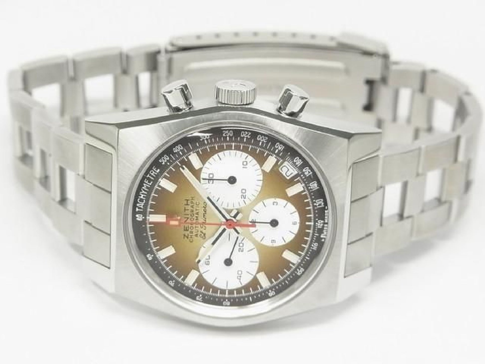 ZENITH Chrono Master Revival El Primero A385 Gradation brown Genuine goods Mens 191604864 hannari-shop