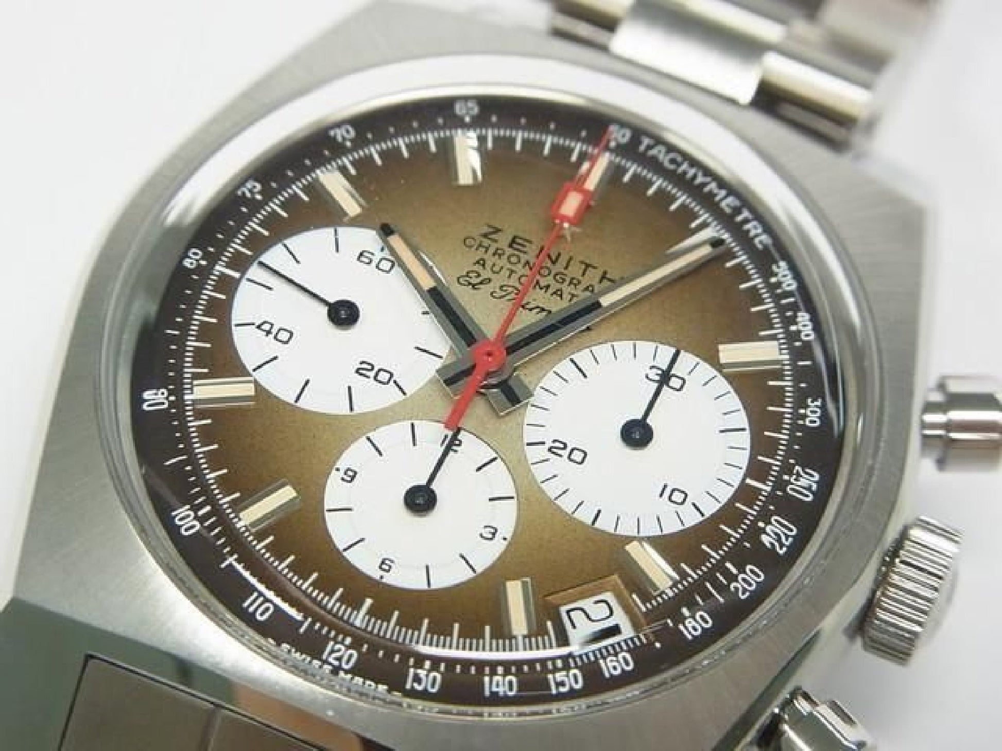 ZENITH Chrono Master Revival El Primero A385 Gradation brown Genuine goods Mens 191604864 hannari-shop