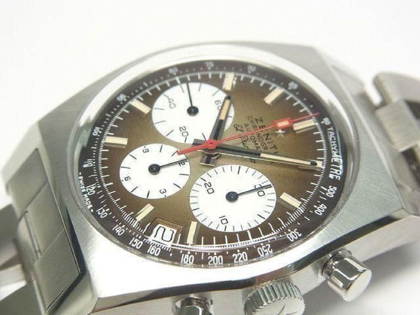ZENITH Chrono Master Revival El Primero A385 Gradation brown Genuine goods Mens 191604864 hannari-shop
