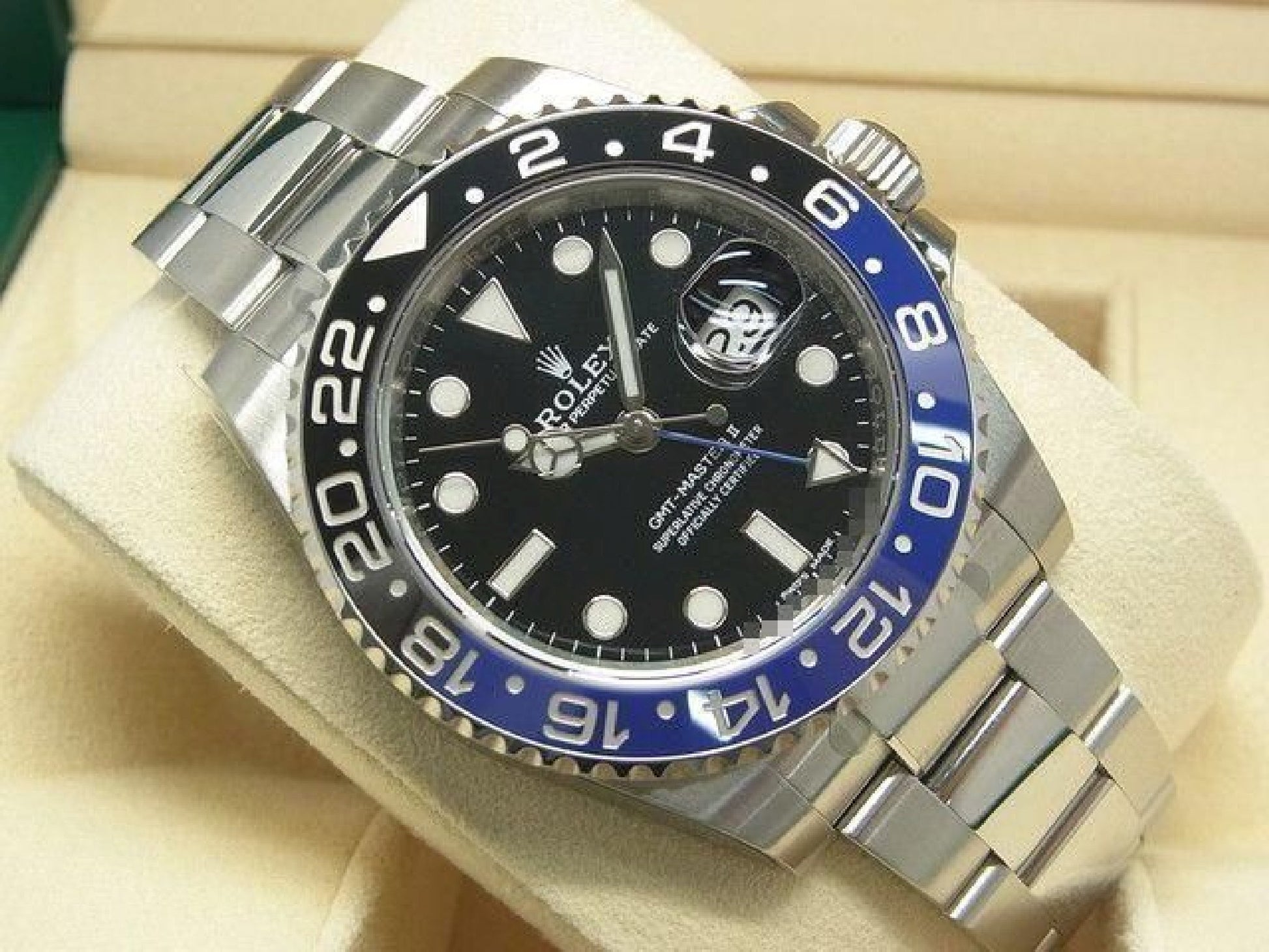ROLEX GMT MasterII blue black bezel 116710BLNR Oyster Bracelet protective seal unused Mens 191616105 hannari-shop