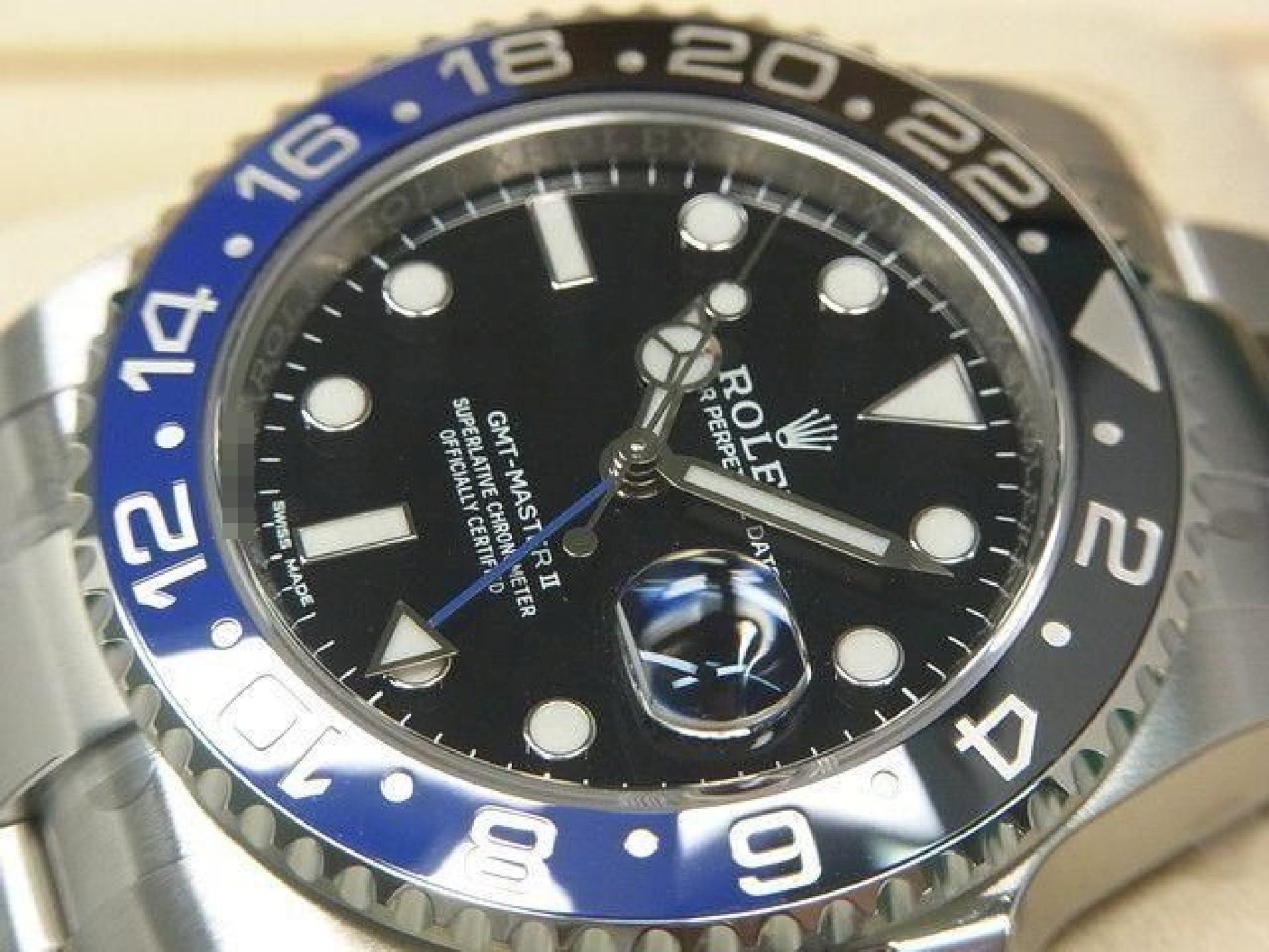 ROLEX GMT MasterII blue black bezel 116710BLNR Oyster Bracelet protective seal unused Mens 191616105 hannari-shop