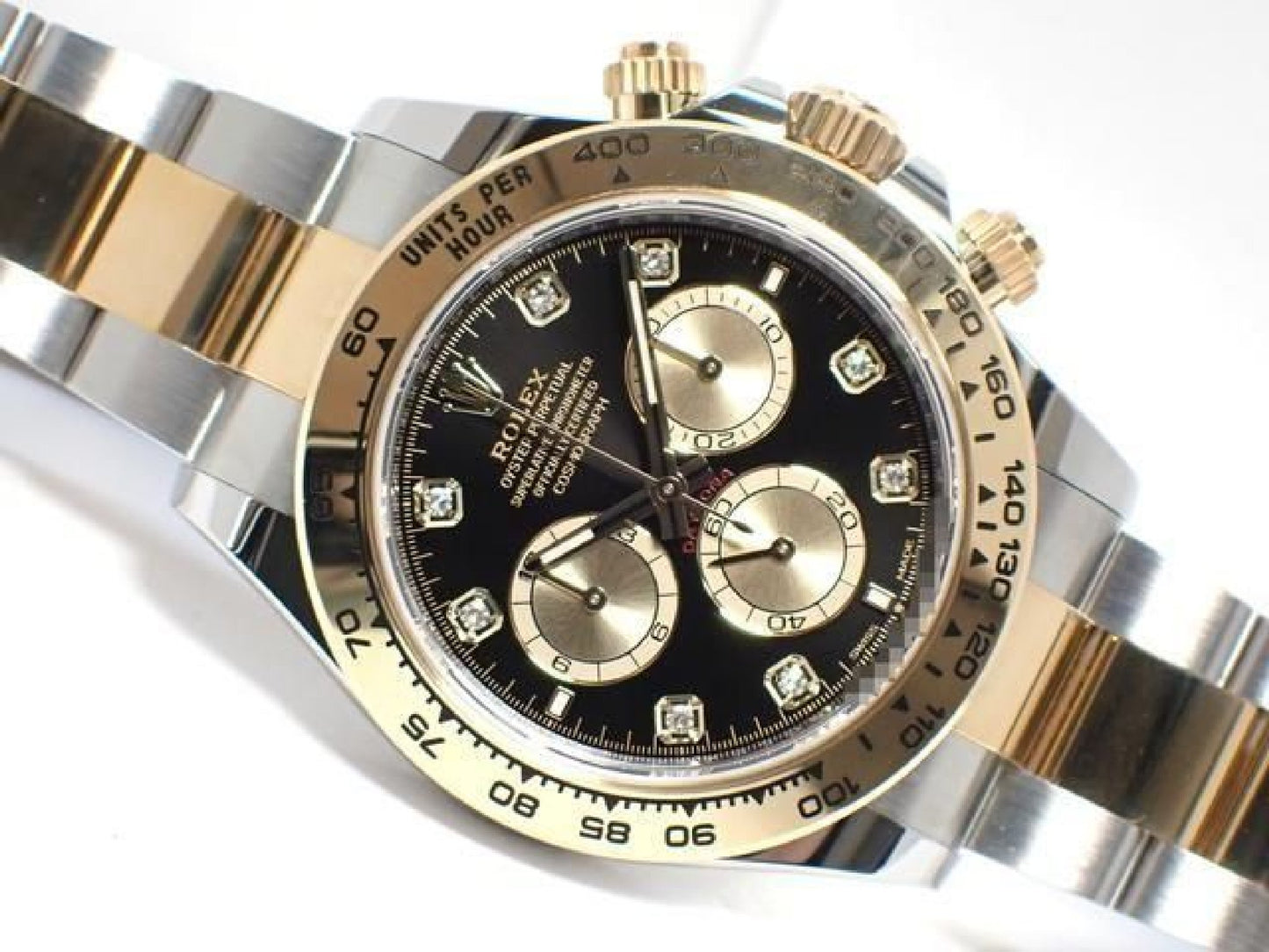 ROLEX Daytona SS x18KYG combination black Dial8P diamond 126503G '24 Mens 191676992 hannari-shop