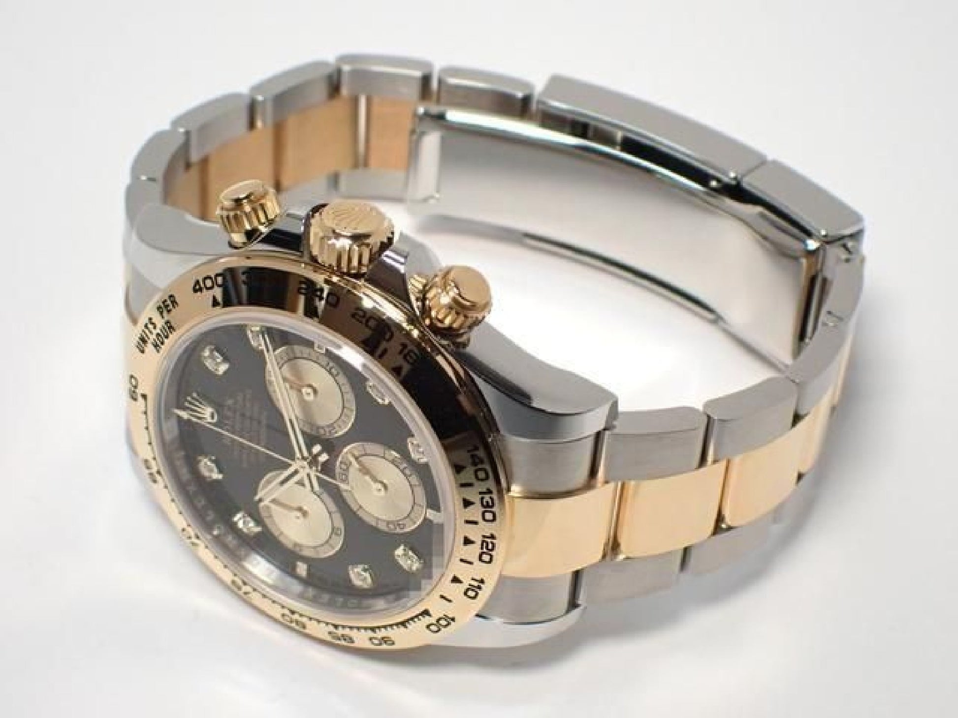 ROLEX Daytona SS x18KYG combination black Dial8P diamond 126503G '24 Mens 191676992 hannari-shop