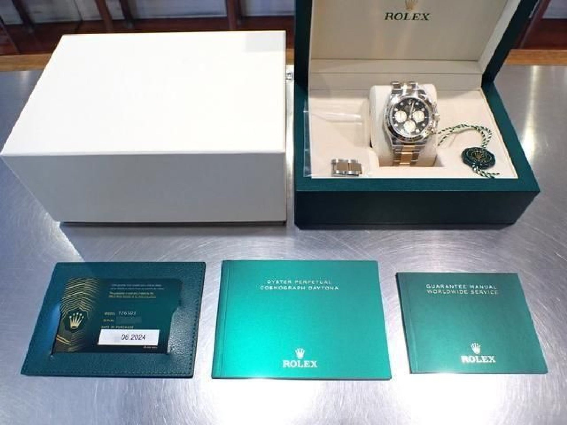 ROLEX Daytona SS x18KYG combination black Dial8P diamond 126503G '24 Mens 191676992 hannari-shop
