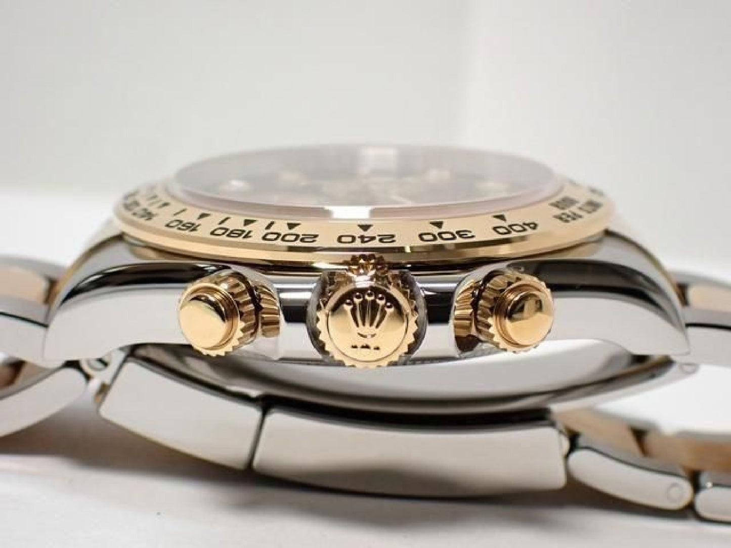 ROLEX Daytona SS x18KYG combination black Dial8P diamond 126503G '24 Mens 191676992 hannari-shop