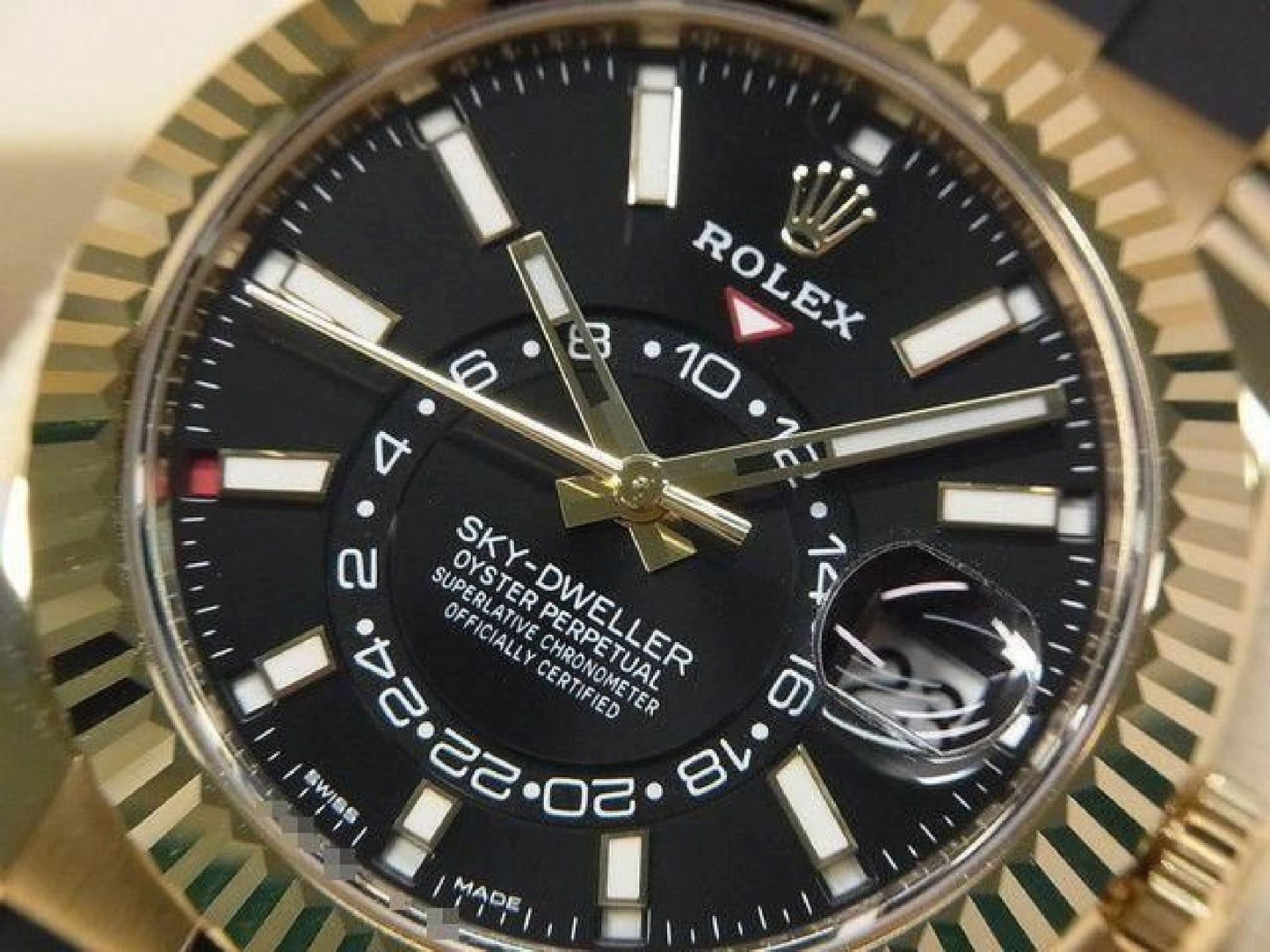 ROLEX Sky-Dweller 18KYG black Dial 326238 Mens 191758815 hannari-shop
