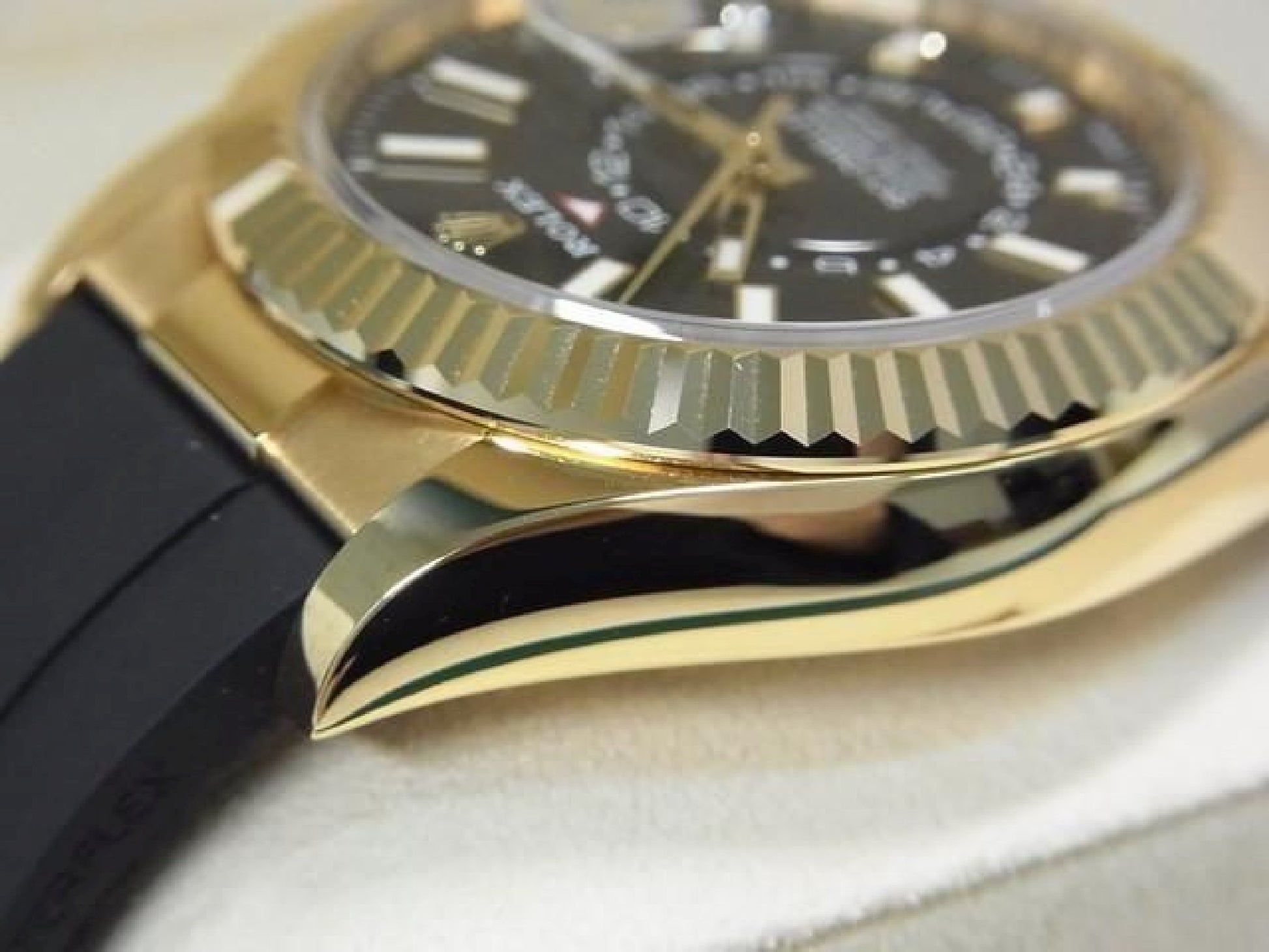 ROLEX Sky-Dweller 18KYG black Dial 326238 Mens 191758815 hannari-shop