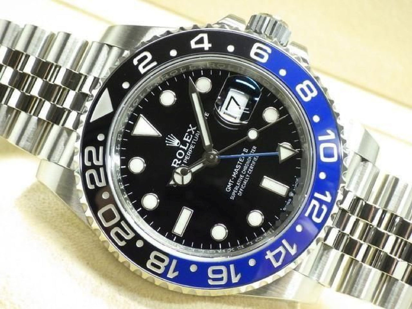 ROLEX GMT MasterII blue black bezel Ref.126710BLNR Jubilee Bracelet Mens 191797715 hannari-shop