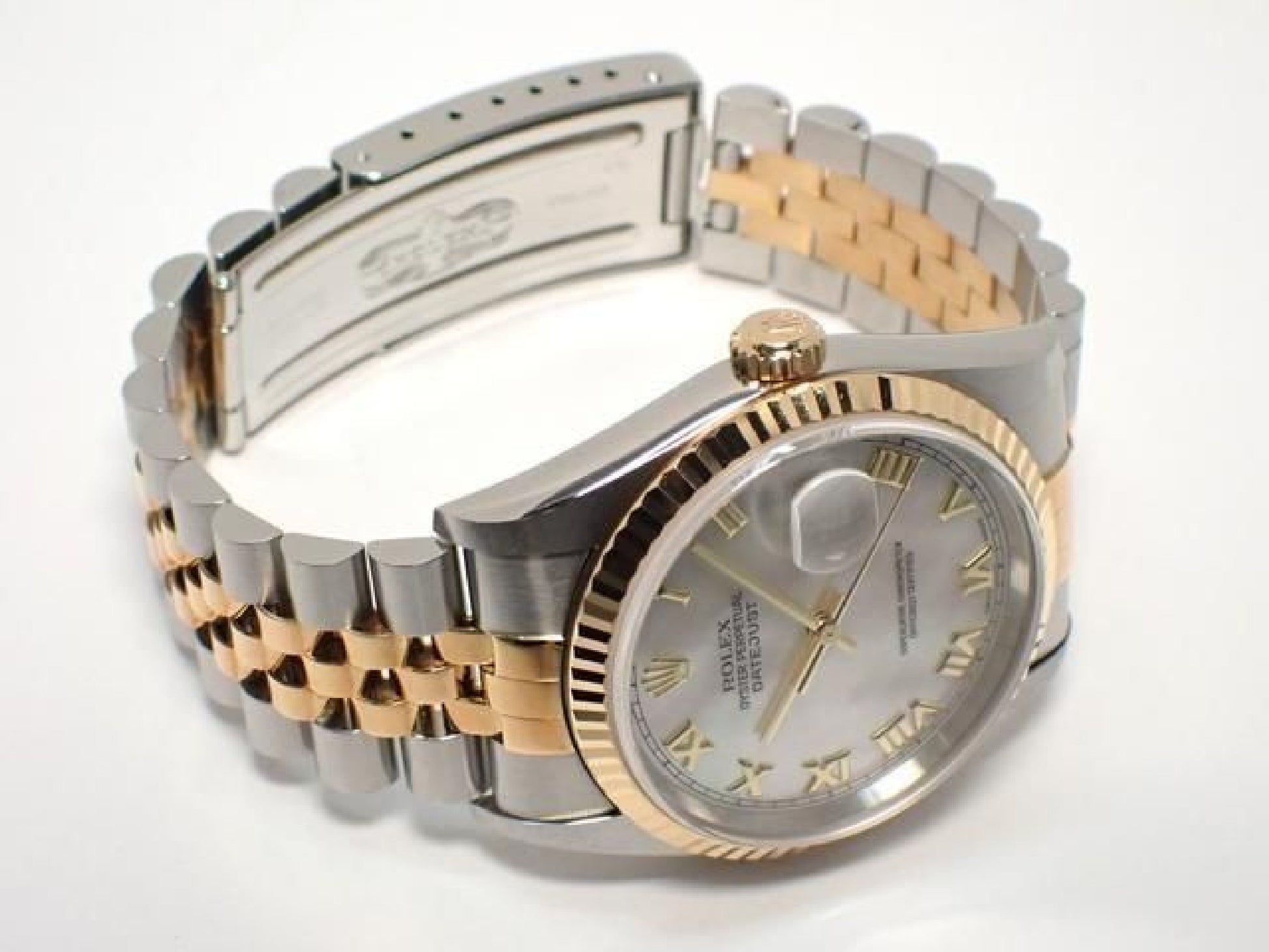 ROLEX Datejust combination 16233NR white Shell Roman Mens 191837489 hannari-shop