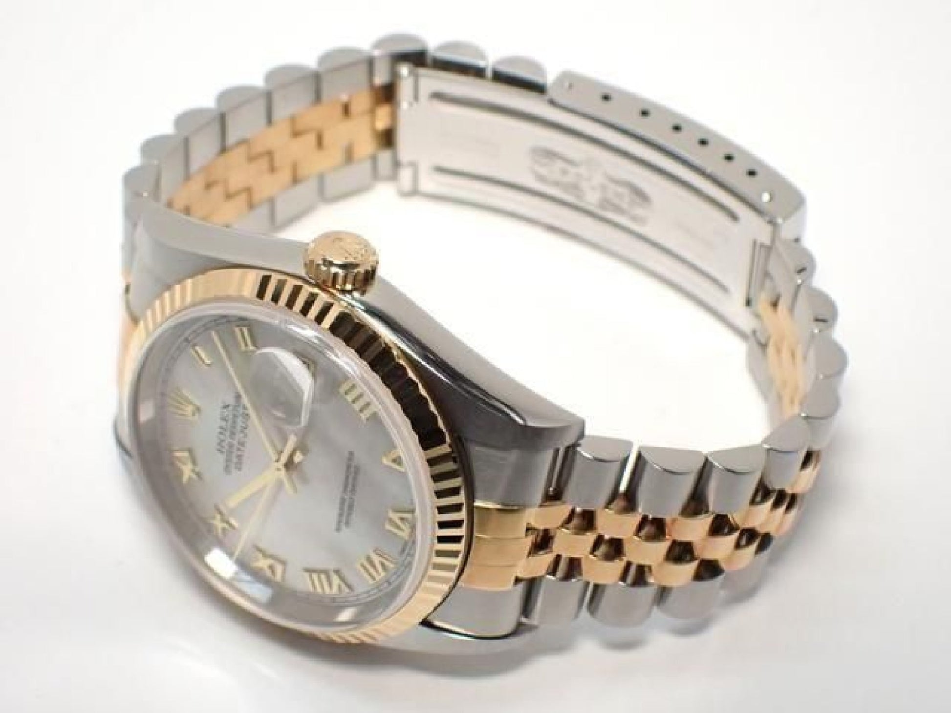 ROLEX Datejust combination 16233NR white Shell Roman Mens 191837489 hannari-shop