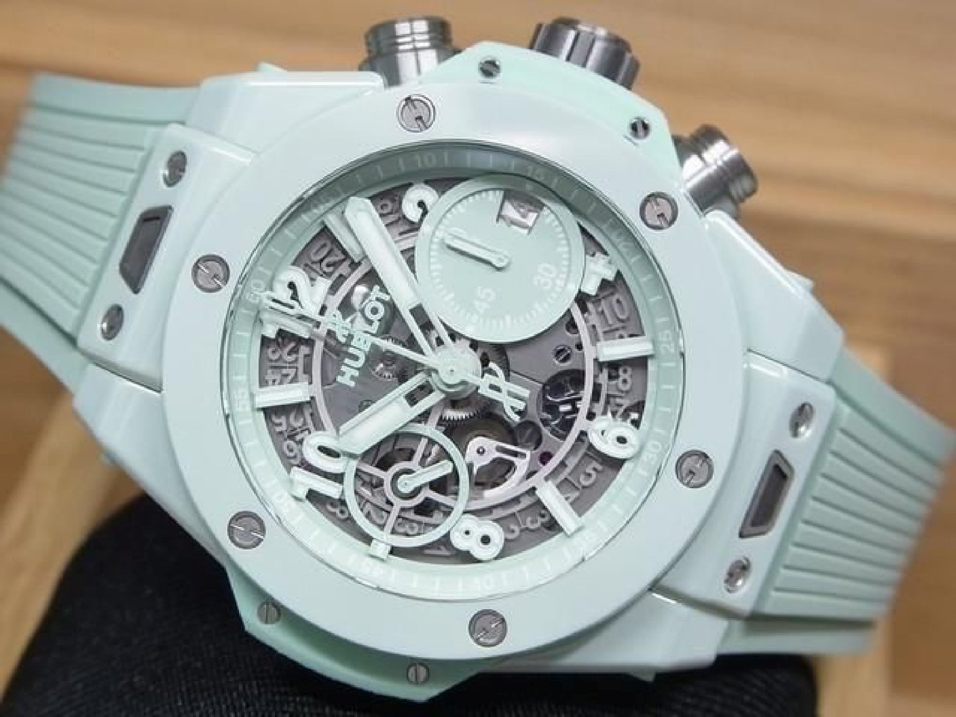 HUBLOT Big bang Unico mint-green ceramic 42 MM 441.GS.5221.RX Mens 191858546 hannari-shop