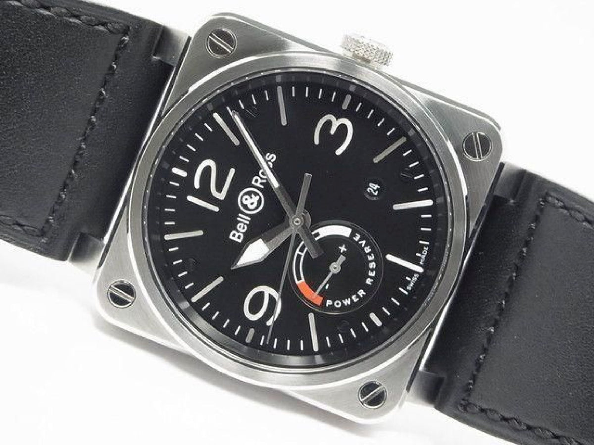 BELL & ROSS BR03-97 Reserve de Marche BR0397-BL-SI/SCA Genuine goods Mens 192234983 hannari-shop