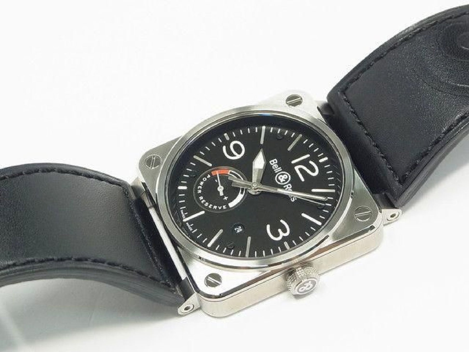 BELL & ROSS BR03-97 Reserve de Marche BR0397-BL-SI/SCA Genuine goods Mens 192234983 hannari-shop