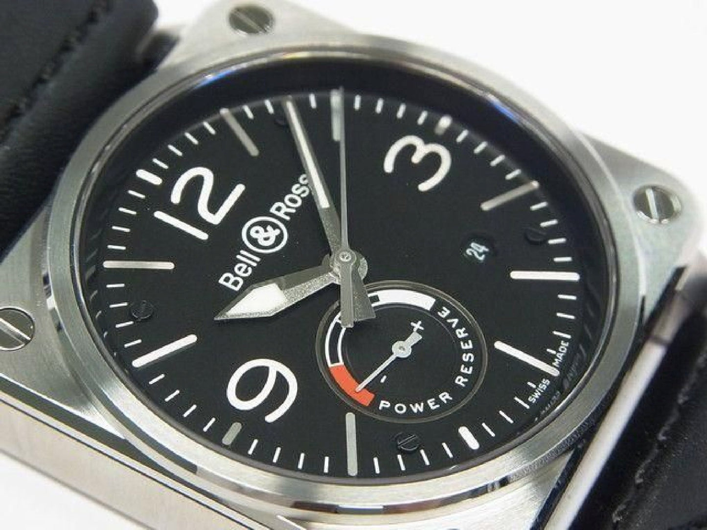 BELL & ROSS BR03-97 Reserve de Marche BR0397-BL-SI/SCA Genuine goods Mens 192234983 hannari-shop