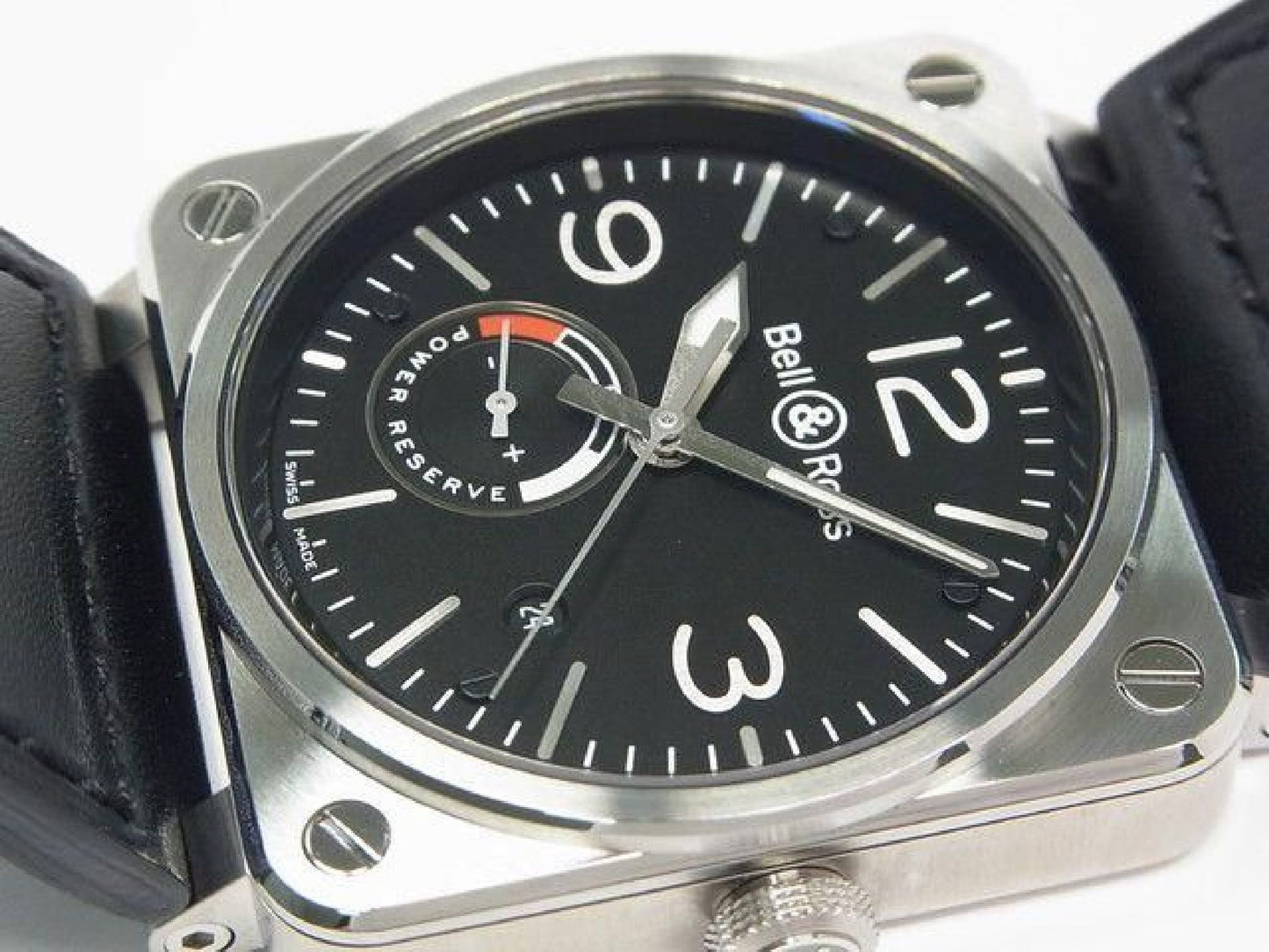 BELL & ROSS BR03-97 Reserve de Marche BR0397-BL-SI/SCA Genuine goods Mens 192234983 hannari-shop