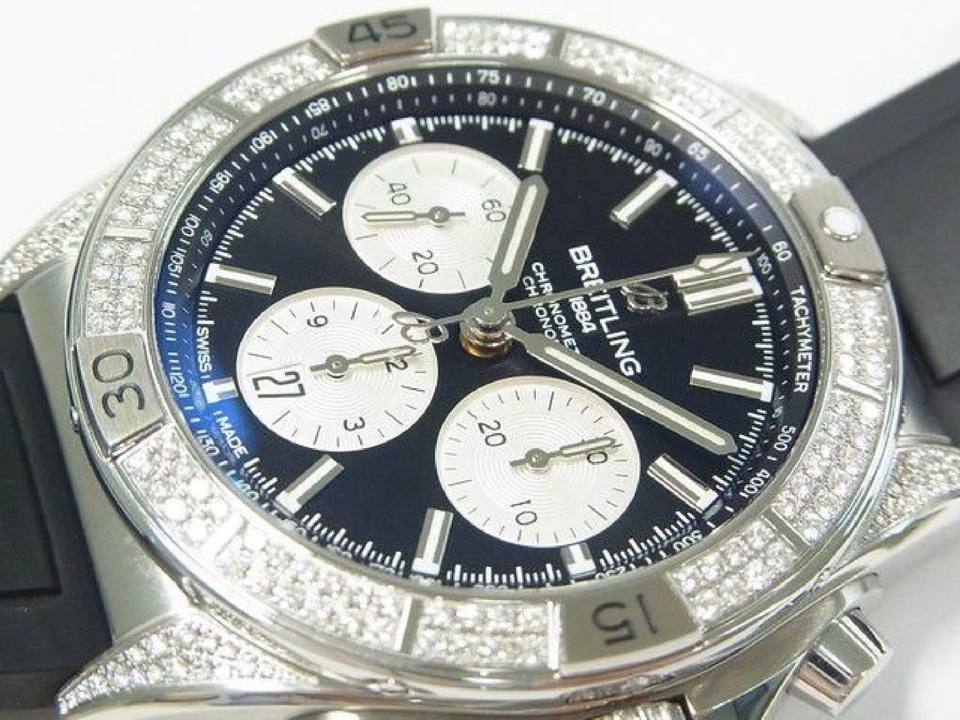 BREITLING Chrono Mat B01 44 black bezel lag diamond Boutique Limited Mens 192291512 hannari-shop