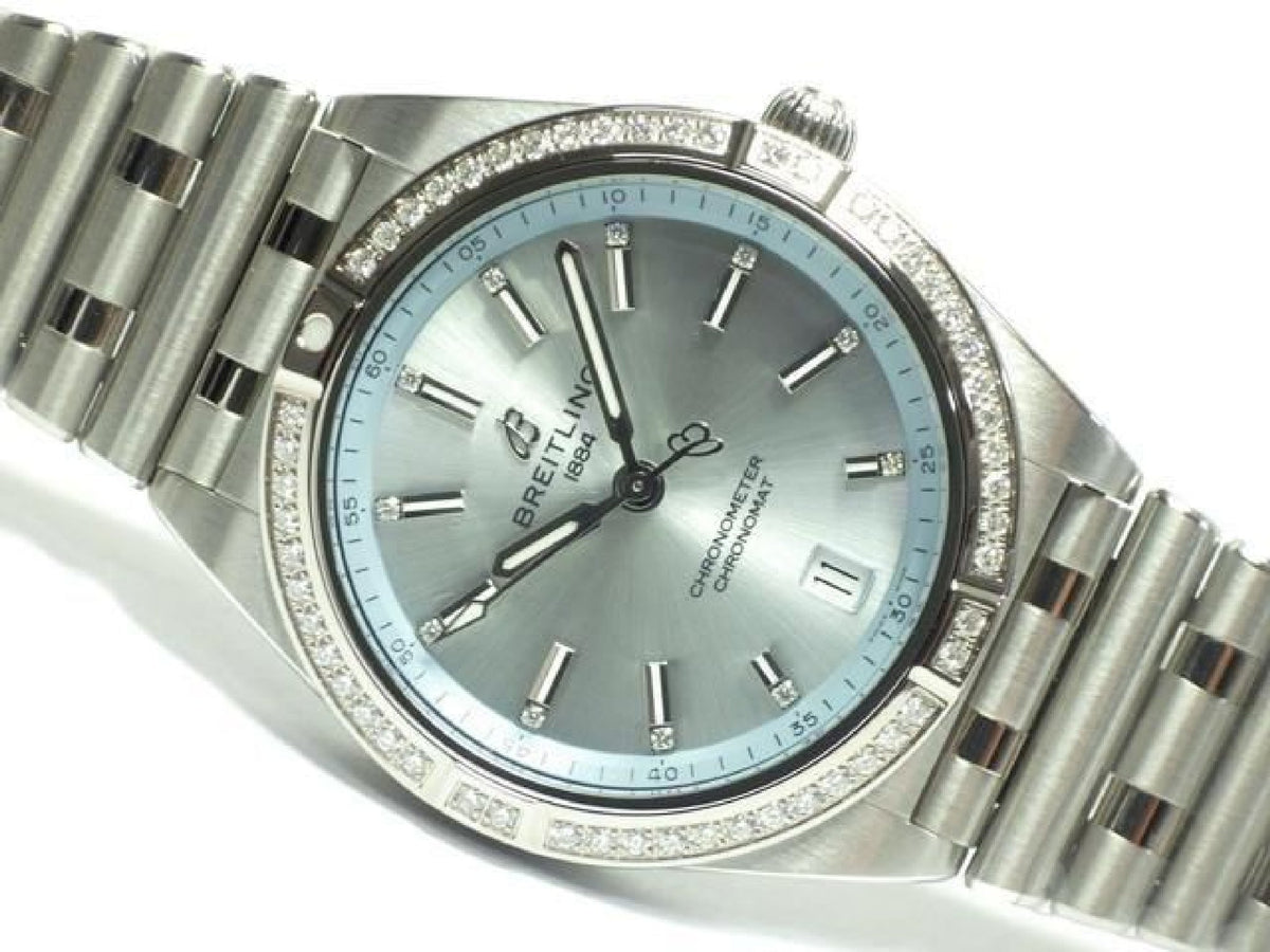 BREITLING Chrono Mat Automatic 36 Ice blue Dial G10380591C1G1 Mens 192398303 hannari-shop