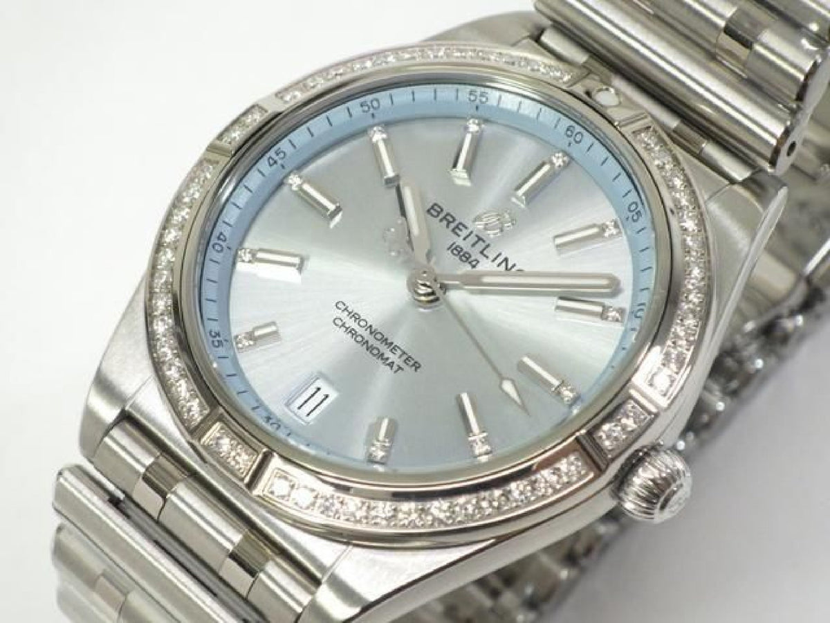 BREITLING Chrono Mat Automatic 36 Ice blue Dial G10380591C1G1 Mens 192398303 hannari-shop