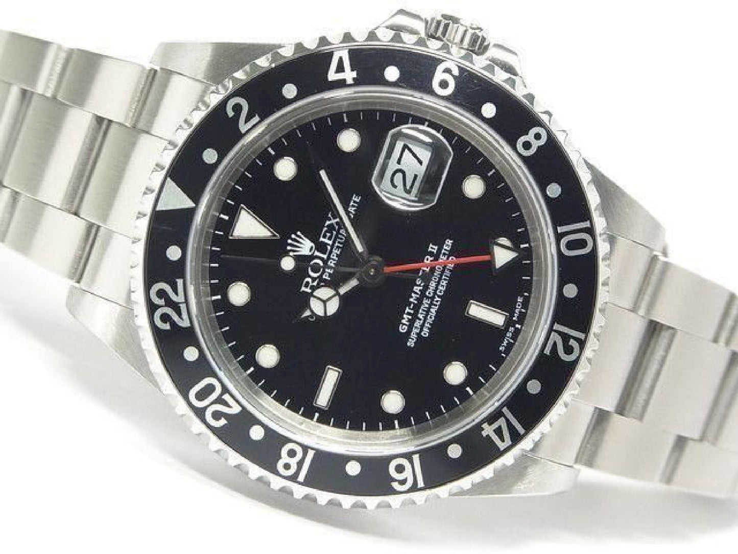 ROLEX GMT MasterII black bezel 16710 P series Mens 192410766 hannari-shop