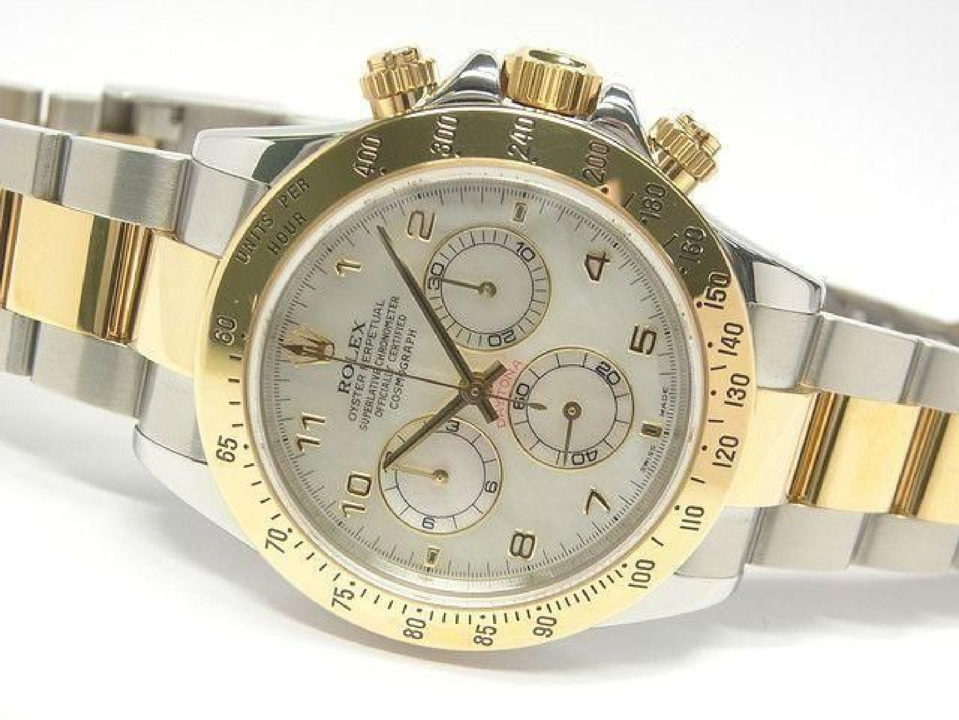 ROLEX Daytona SS xYG combination white Shell 116523 Y series Mens 192416387 hannari-shop