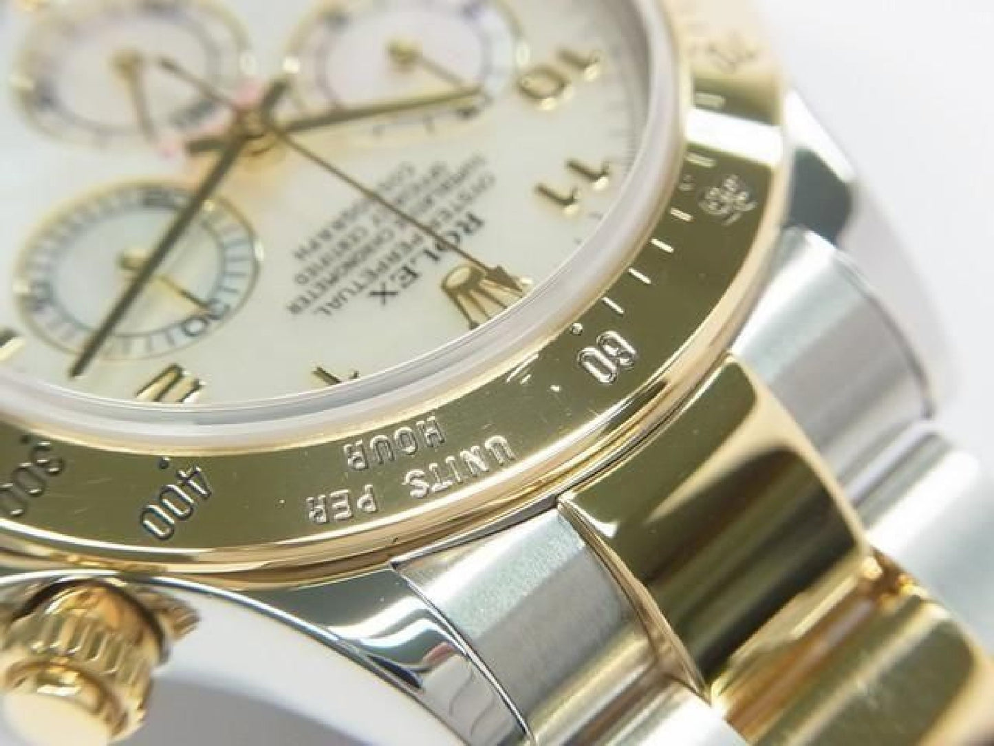 ROLEX Daytona SS xYG combination white Shell 116523 Y series Mens 192416387 hannari-shop