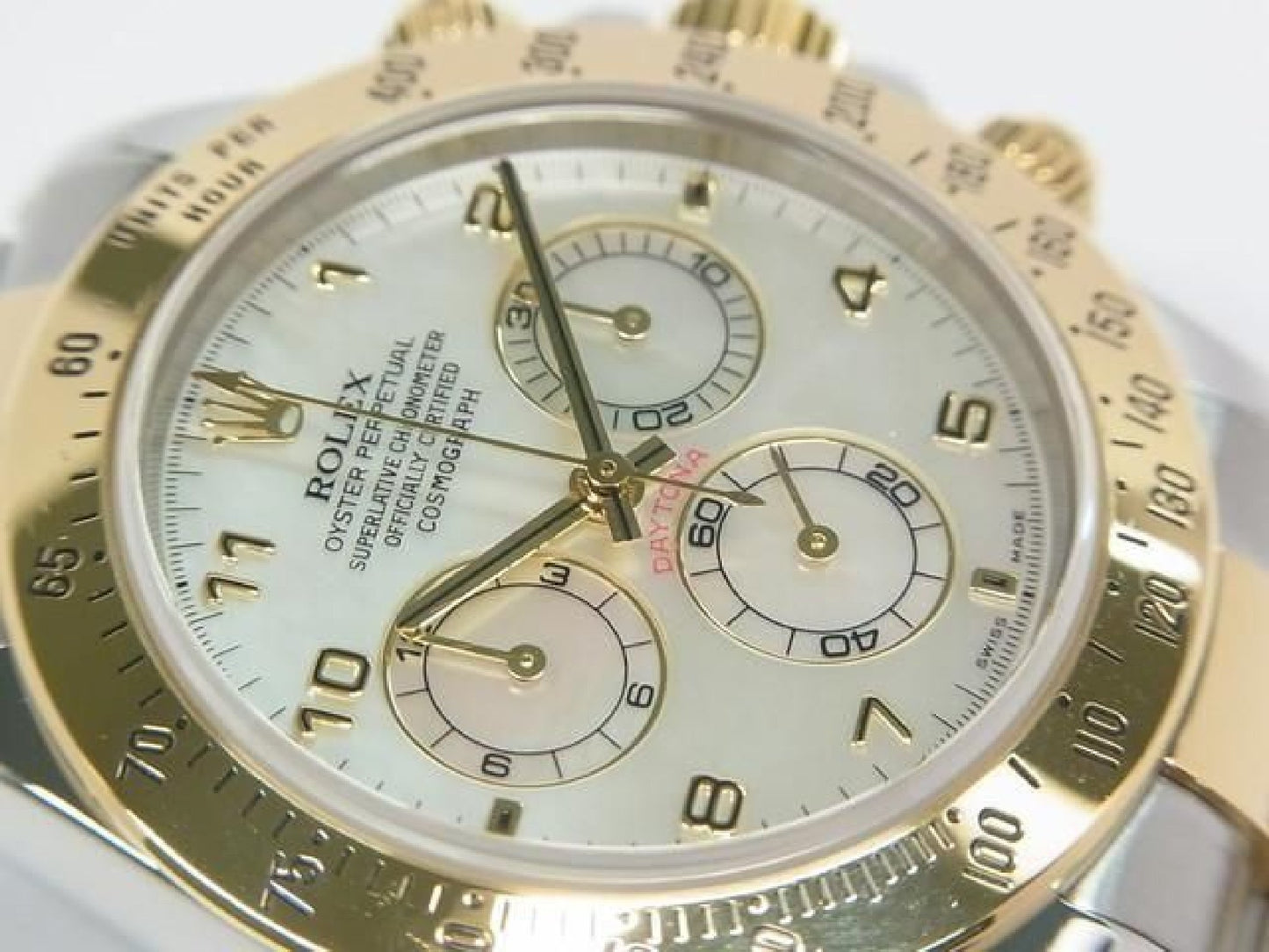 ROLEX Daytona SS xYG combination white Shell 116523 Y series Mens 192416387 hannari-shop