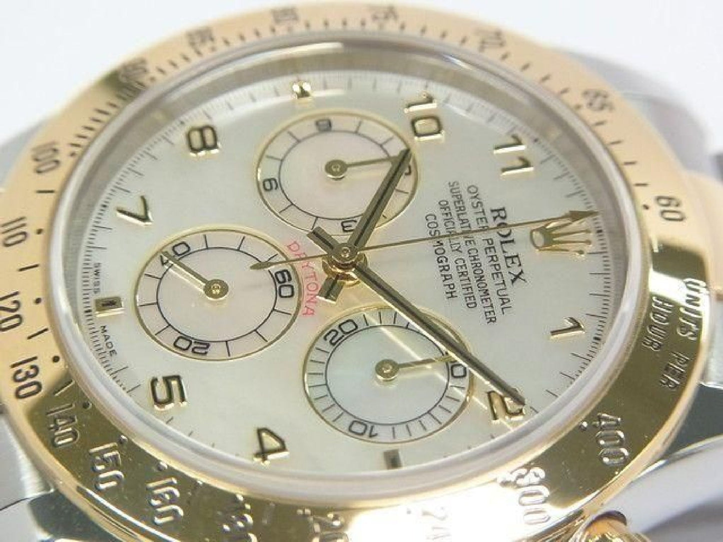 ROLEX Daytona SS xYG combination white Shell 116523 Y series Mens 192416387 hannari-shop