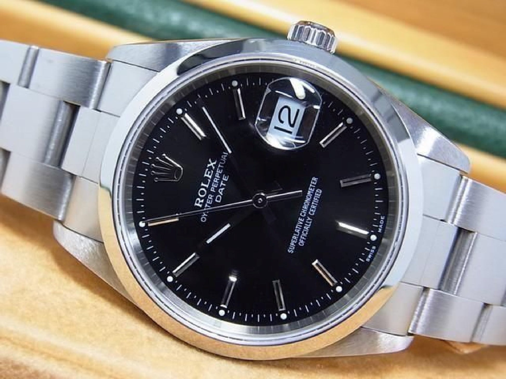 ROLEX Oyster PERPETUAL date black Ref.15200 K series Mens 192509891 hannari-shop