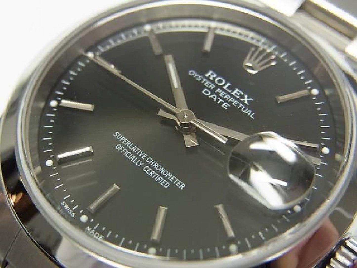 ROLEX Oyster PERPETUAL date black Ref.15200 K series Mens 192509891 hannari-shop
