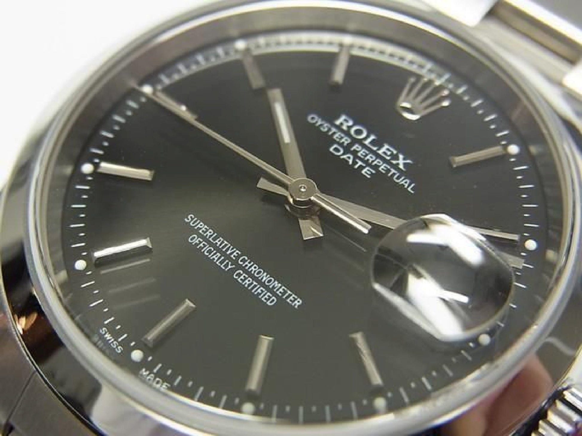 ROLEX Oyster PERPETUAL date black Ref.15200 K series Mens 192509891 hannari-shop
