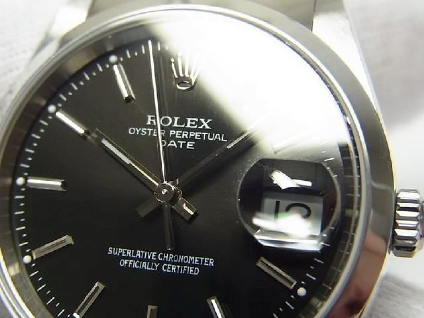 ROLEX Oyster PERPETUAL date black Ref.15200 K series Mens 192509891 hannari-shop