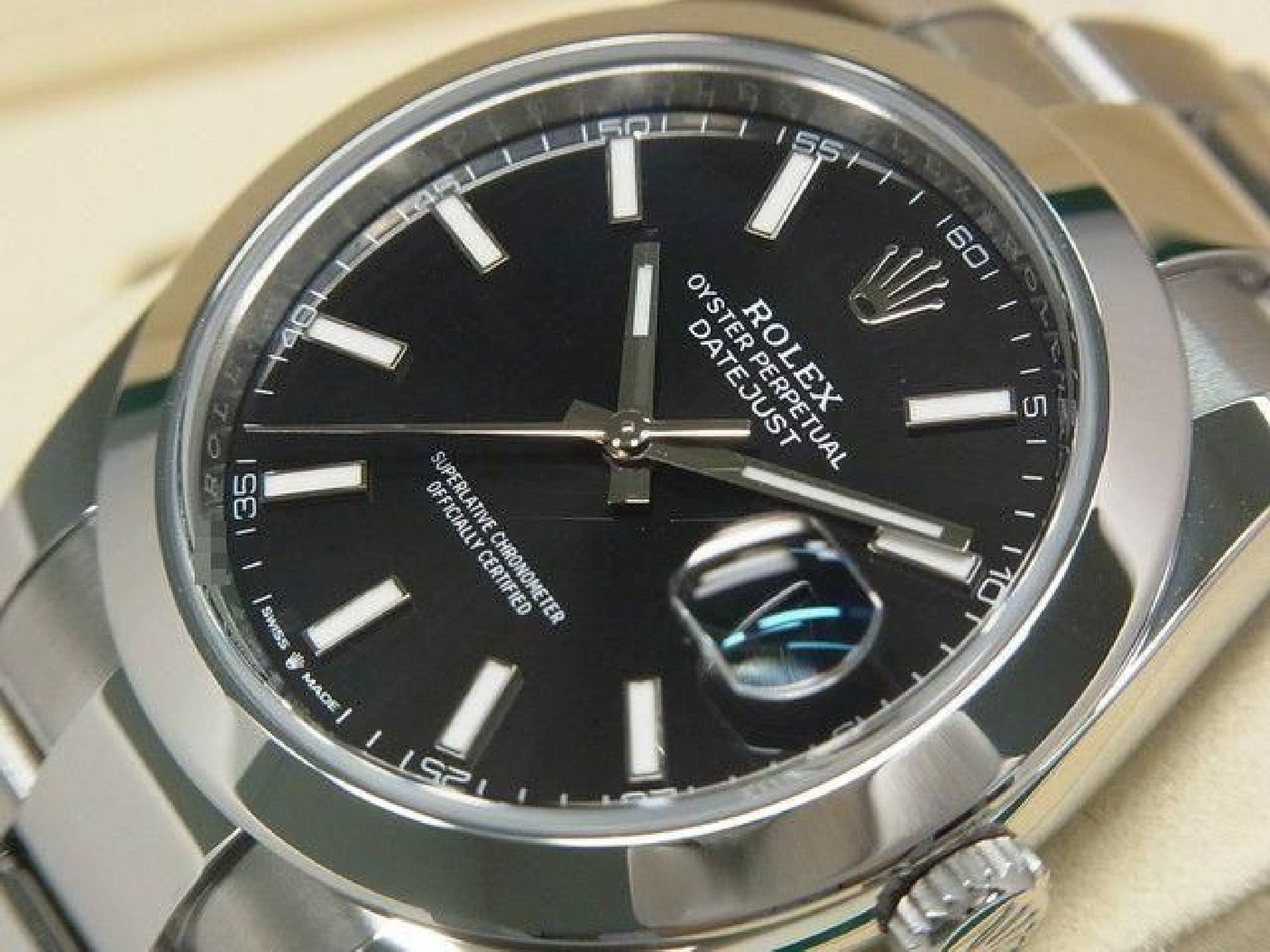 ROLEX Datejust 41 bright black 126300 Oyster Bracelet Mens 192524486 hannari-shop