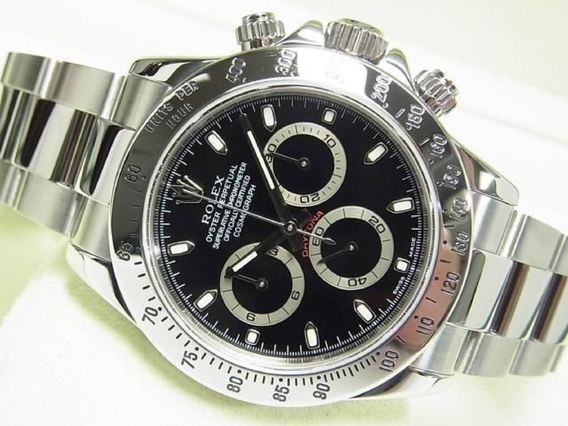 ROLEX Daytona SS black Ref.116520 D series Mens 192607580 hannari-shop