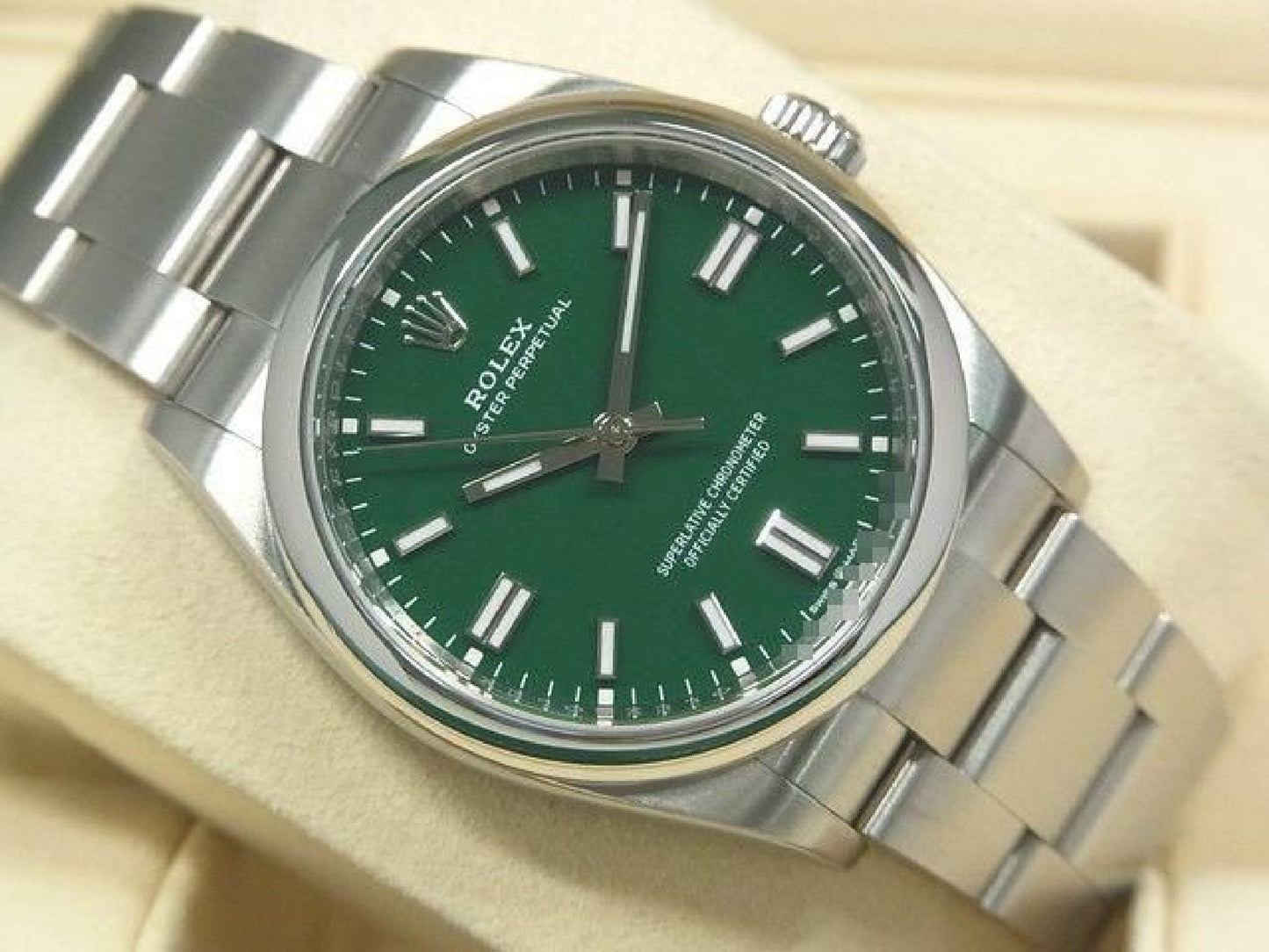 ROLEX Oyster PERPETUAL 36 green 126000 '24 purchased Mens 192632932 hannari-shop