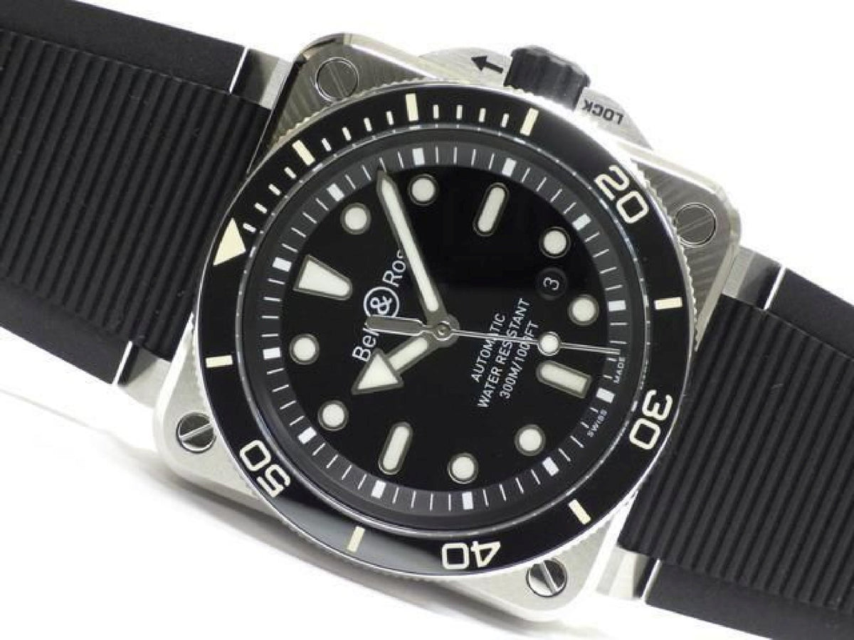 BELL & ROSS BR03 DIVER black steel 42 MM BR03A-D-BL-ST/SRB Mens 192874791 hannari-shop