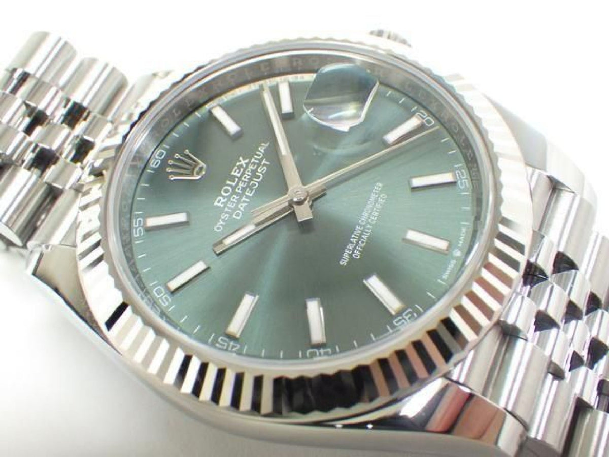 ROLEX Datejust 41 mint-green Jubilee Bracelet Ref.126334 Mens 192987931 hannari-shop