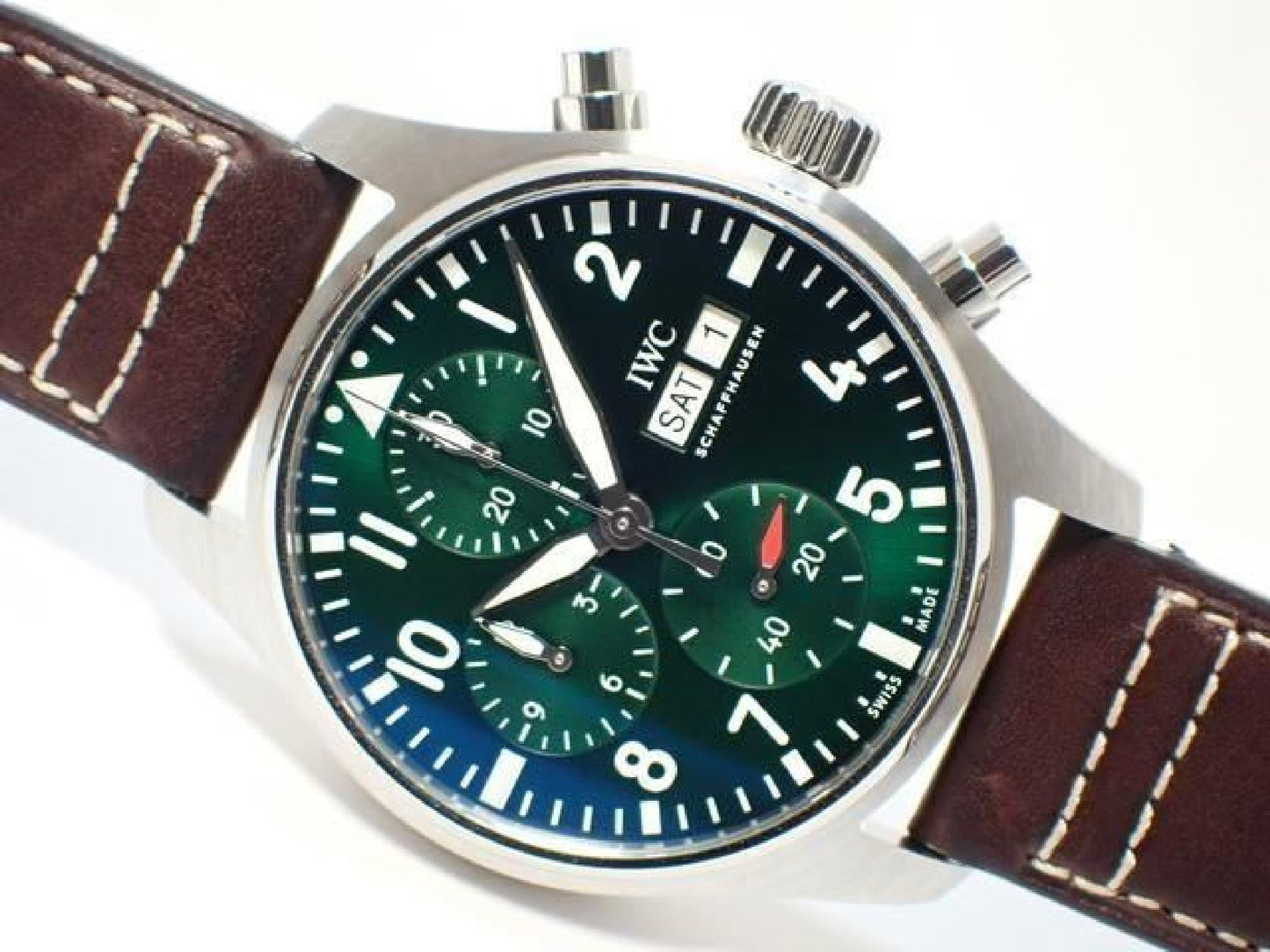 IWC Pilot's watch Chronograph 41 green IW388103 '21 Mens 193000391 hannari-shop