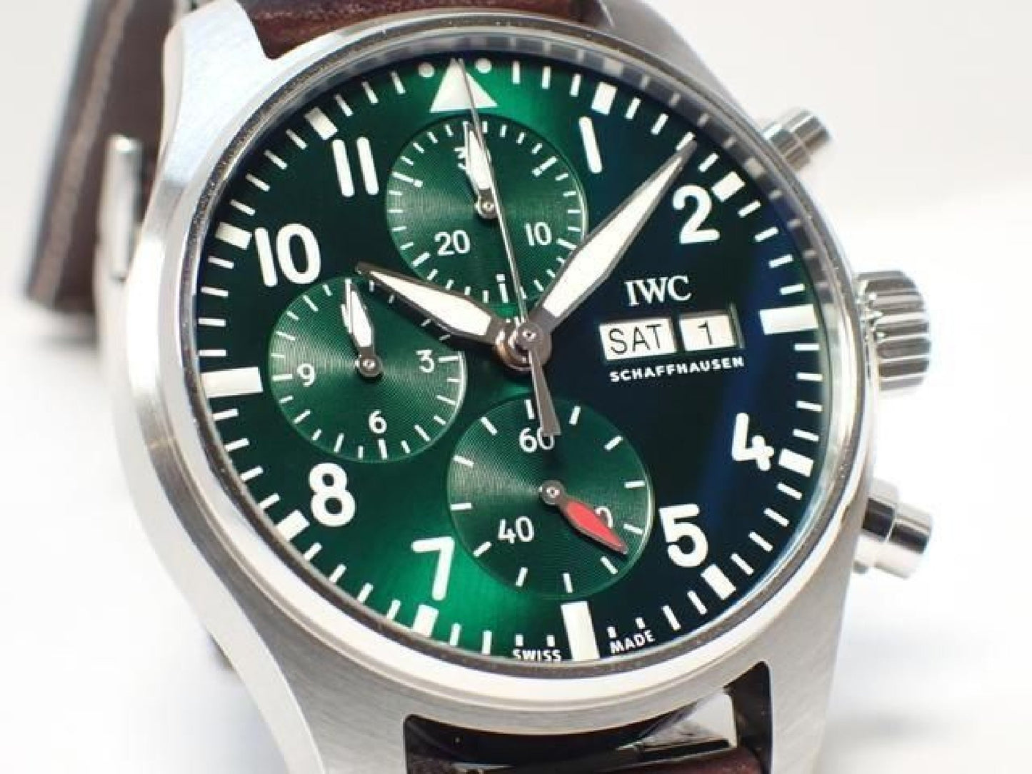 IWC Pilot's watch Chronograph 41 green IW388103 '21 Mens 193000391 hannari-shop
