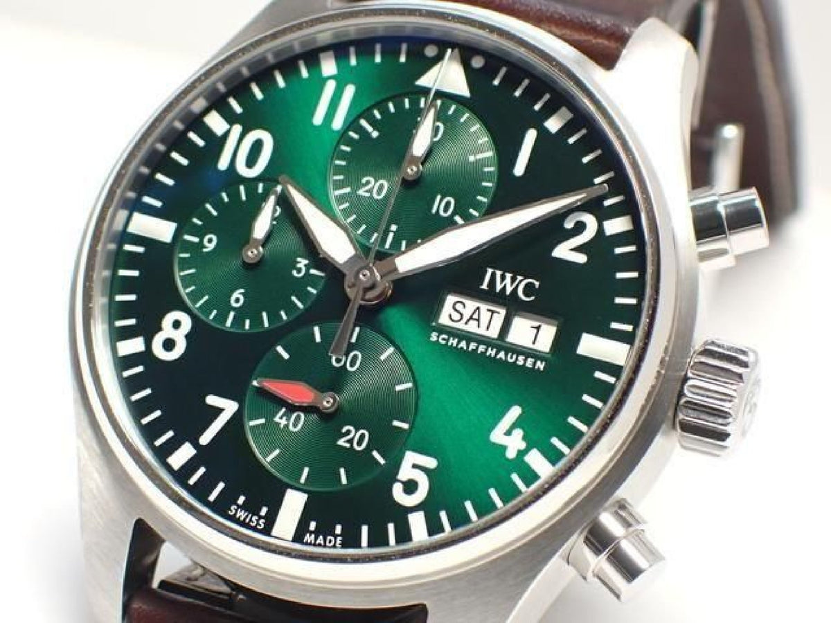 IWC Pilot's watch Chronograph 41 green IW388103 '21 Mens 193000391 hannari-shop
