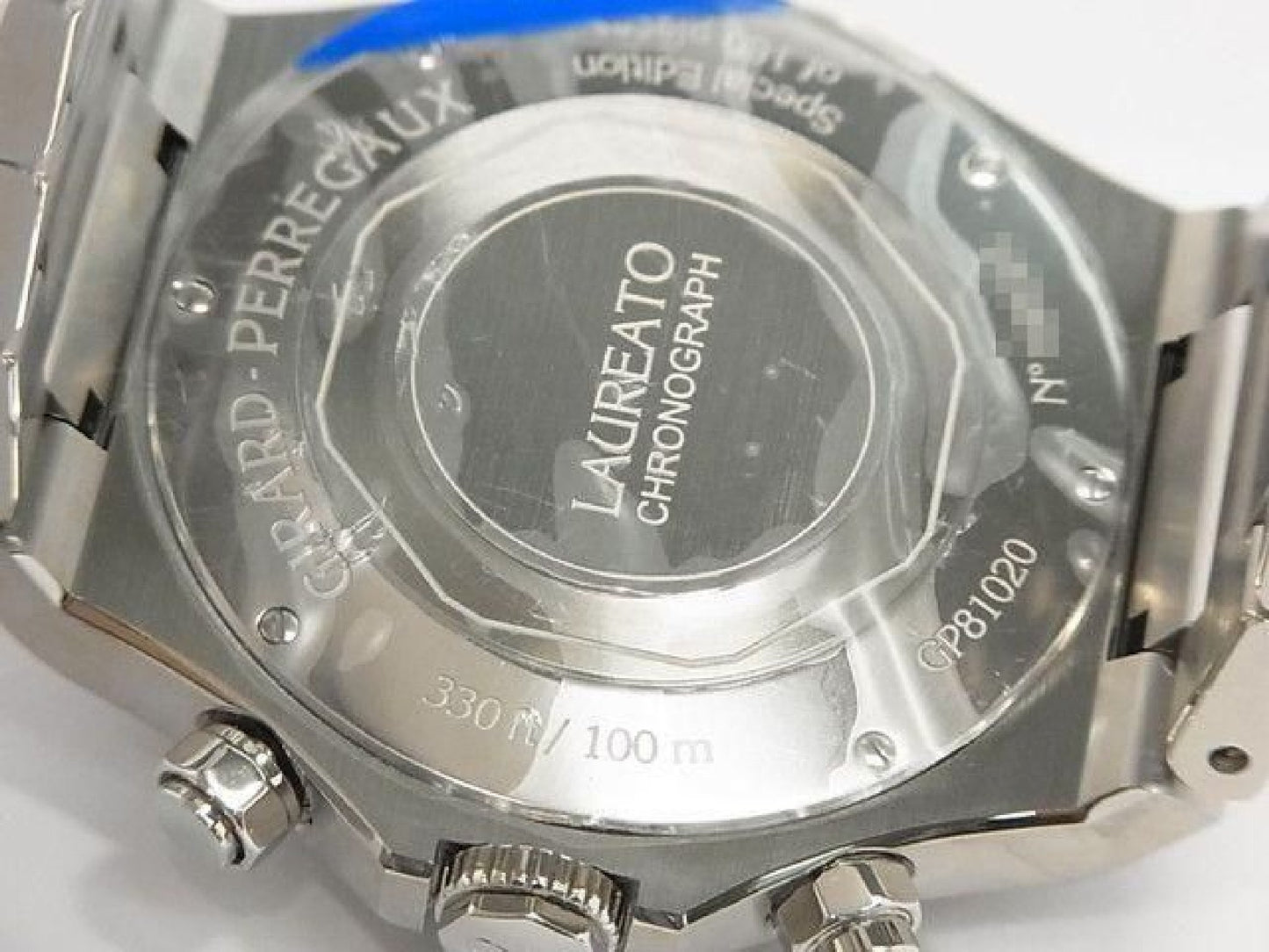 GIRARD PERREGAUX Laureato Chronograph 42 MM Ice blue world180 Lot Limited Mens 193178415 hannari-shop