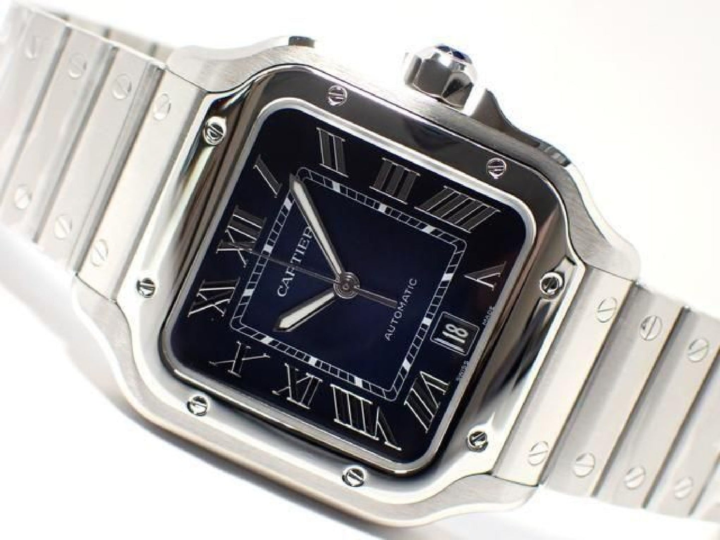 CARTIER Santos de  LM blue WSSA0030 '24 Womens 193238805 hannari-shop