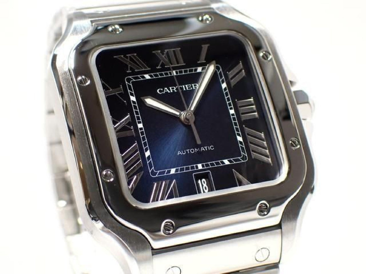 CARTIER Santos de  LM blue WSSA0030 '24 Womens 193238805 hannari-shop