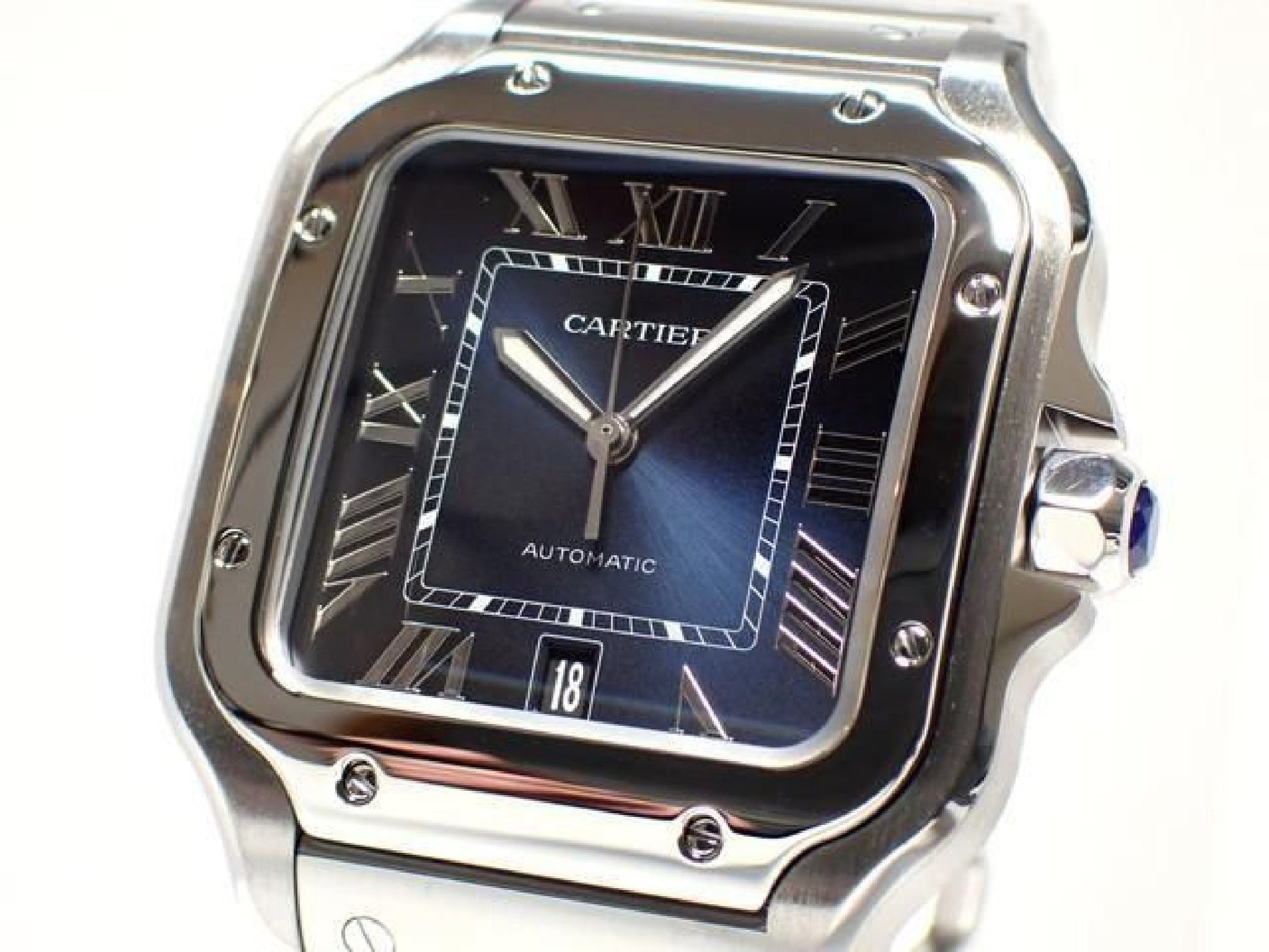 CARTIER Santos de  LM blue WSSA0030 '24 Womens 193238805 hannari-shop