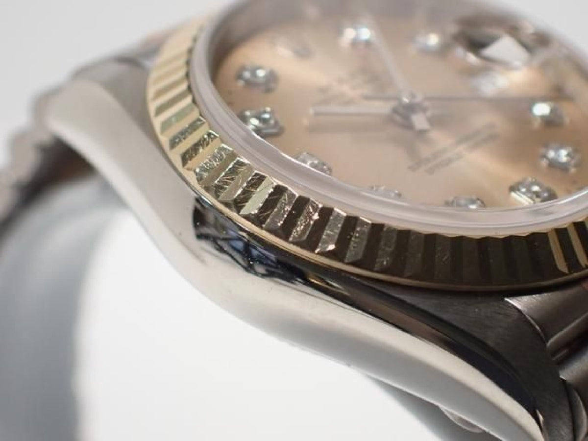 ROLEX Datejust Tridor 18KWG/ President Bracelet champagne Dial10P diamond index '98 Mens 193284152 hannari-shop
